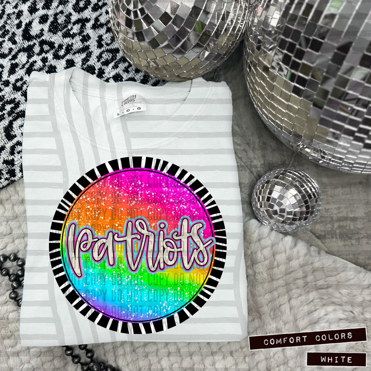 Rainbow Splatter Rounds(Dropdown)- DTF&UV