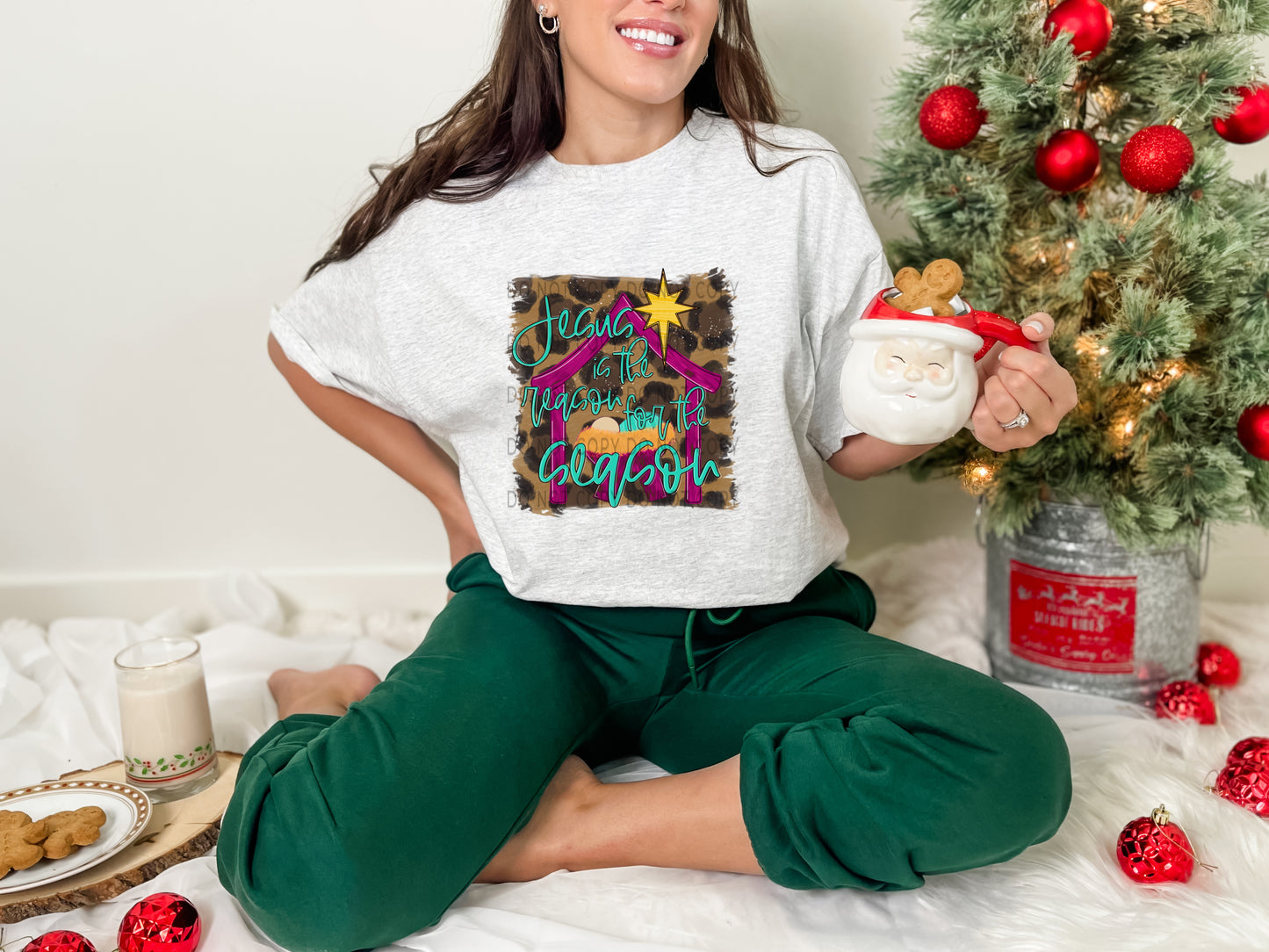 Jesus Is The Reason For The Season Pink -DTF