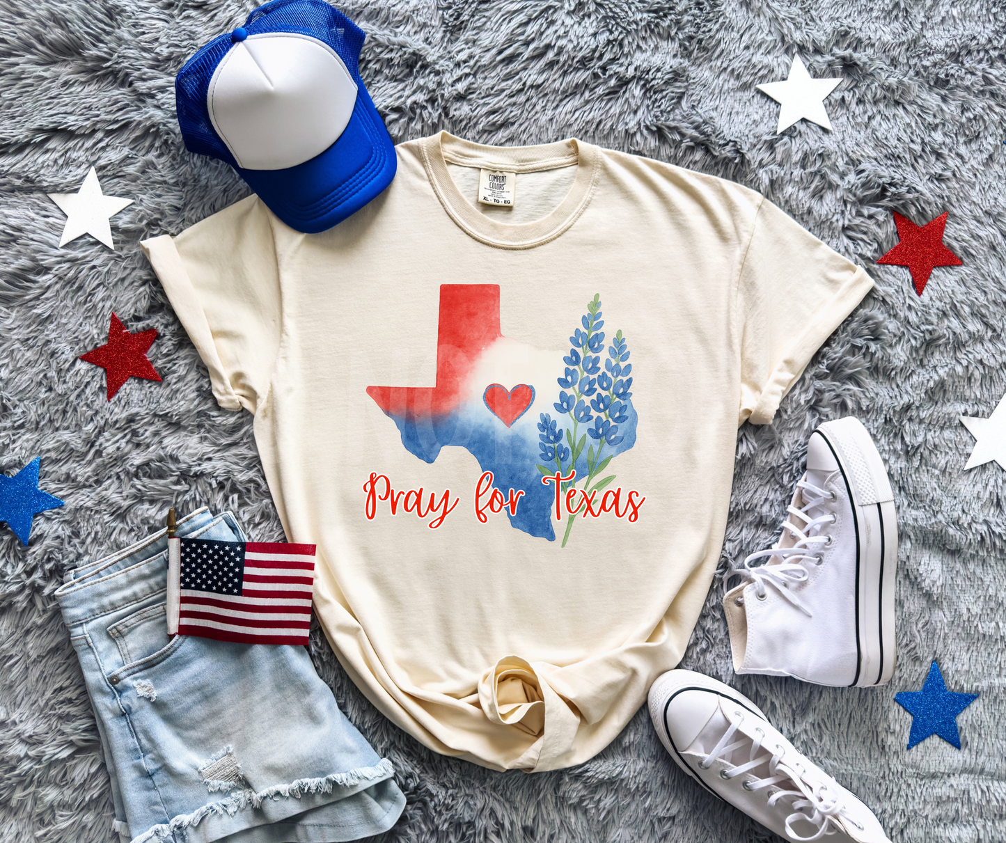 Pray for texas Flag-DTF&UV