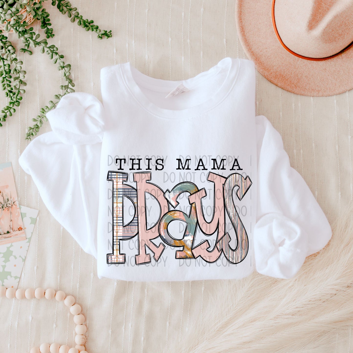This Mama Prays patchwork P-dtf