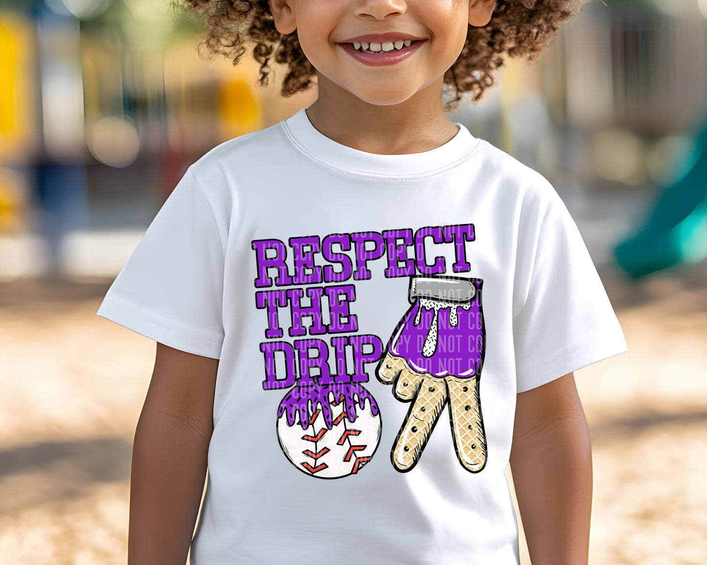 Baseball Glove Drip(dropdown)-DTF