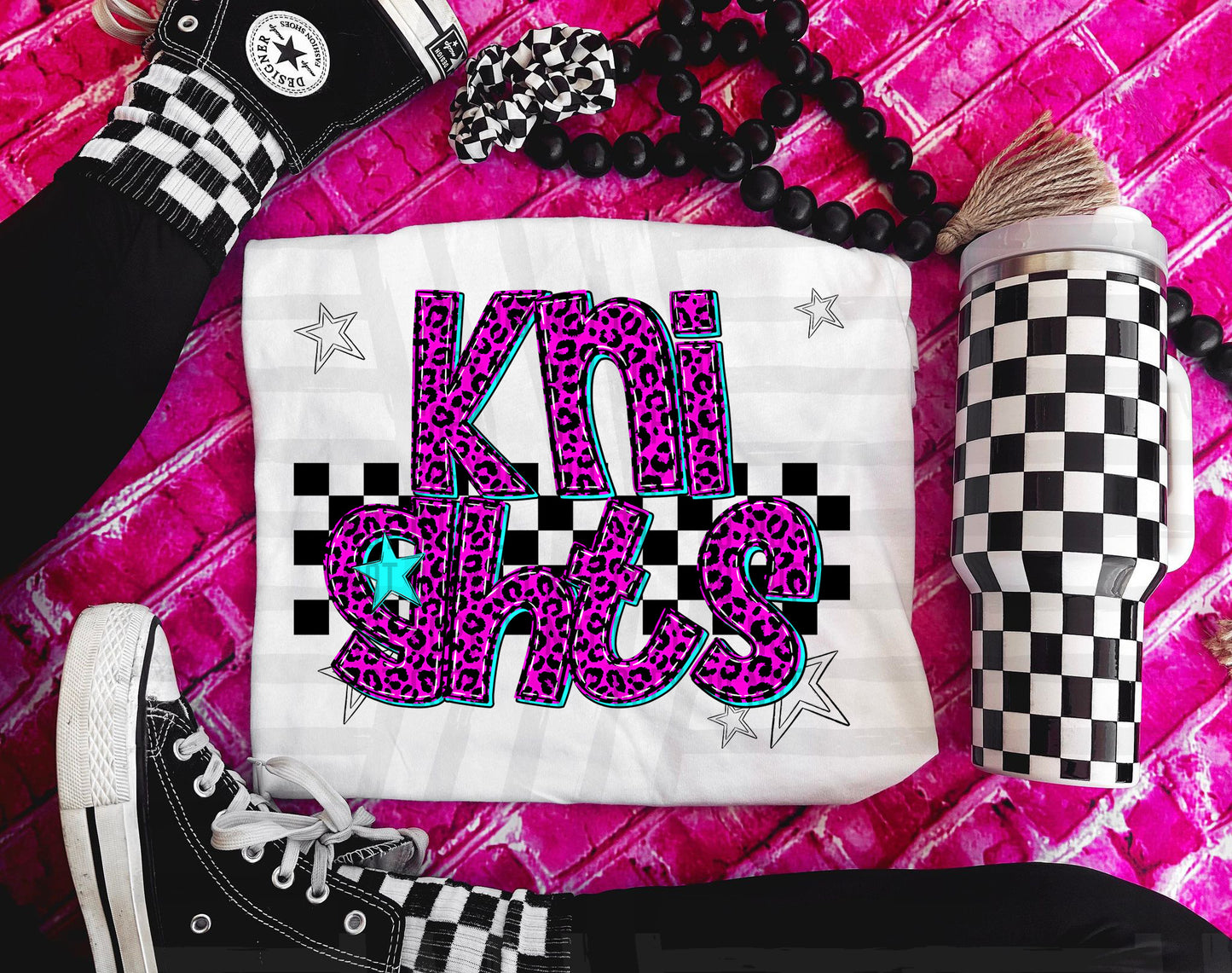 Pink Leopard Neon Mascots (dropdown)-DTF&UV