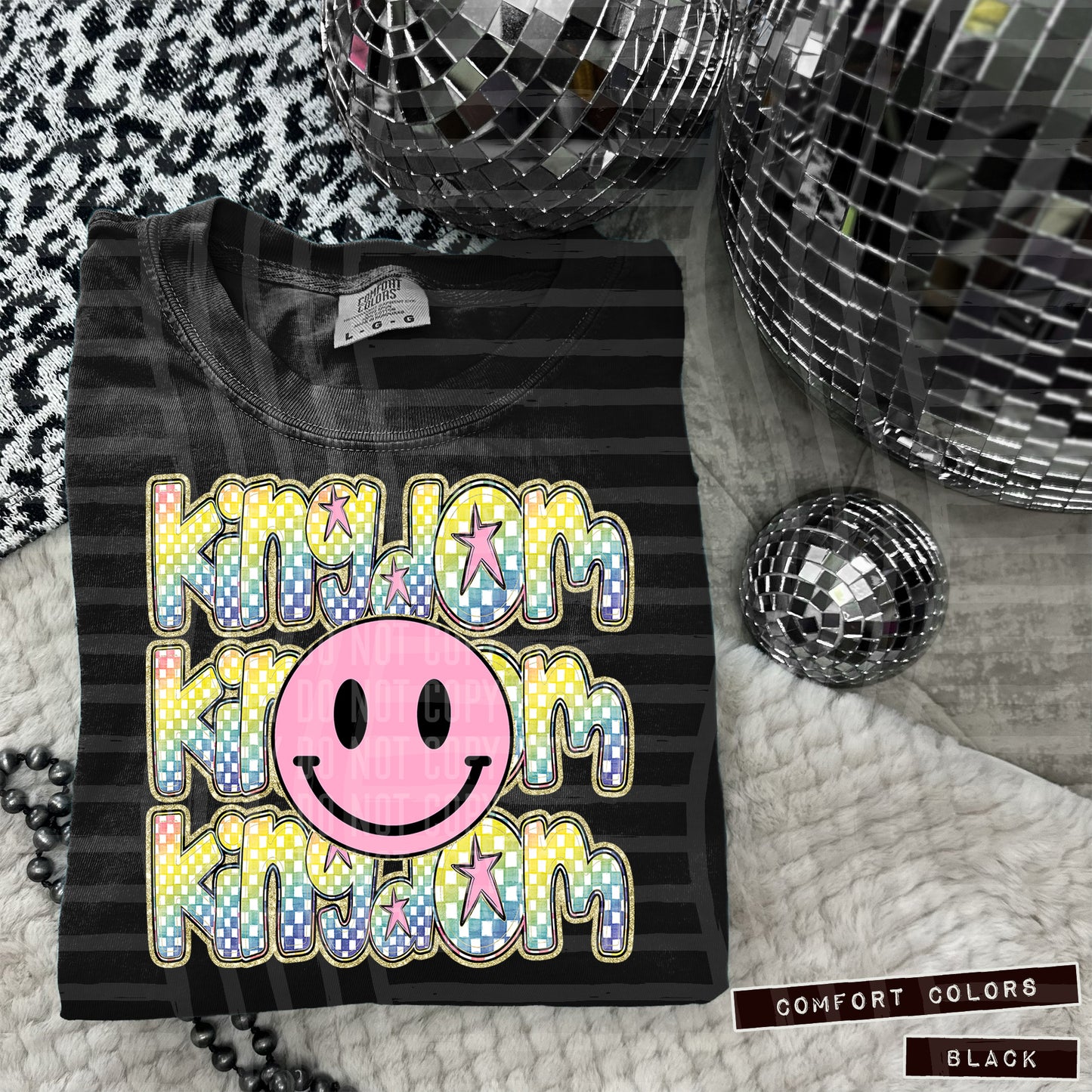 Pink Smiley Triple Stack (Dropdown)- DTF&UV