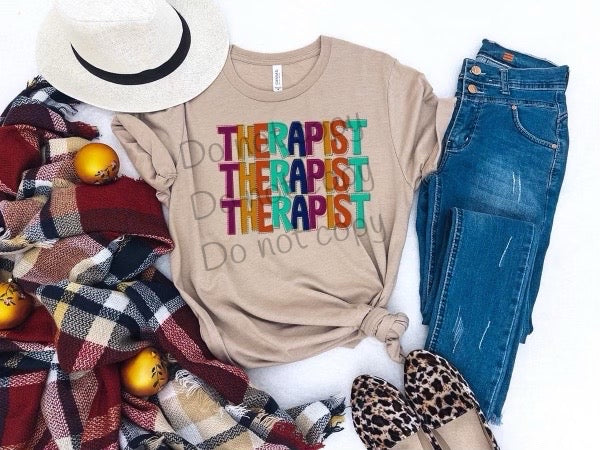 Therapist stitched-DTF