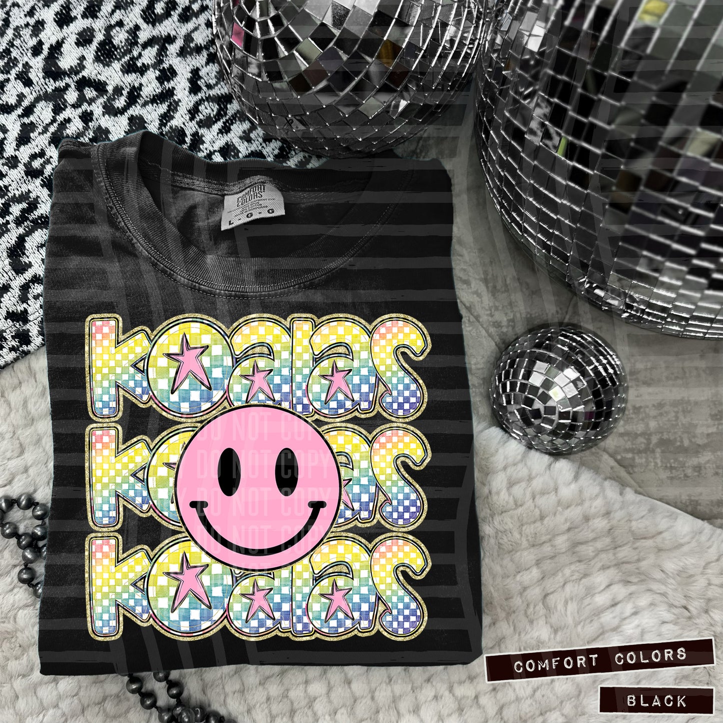 Pink Smiley Triple Stack (Dropdown)- DTF&UV