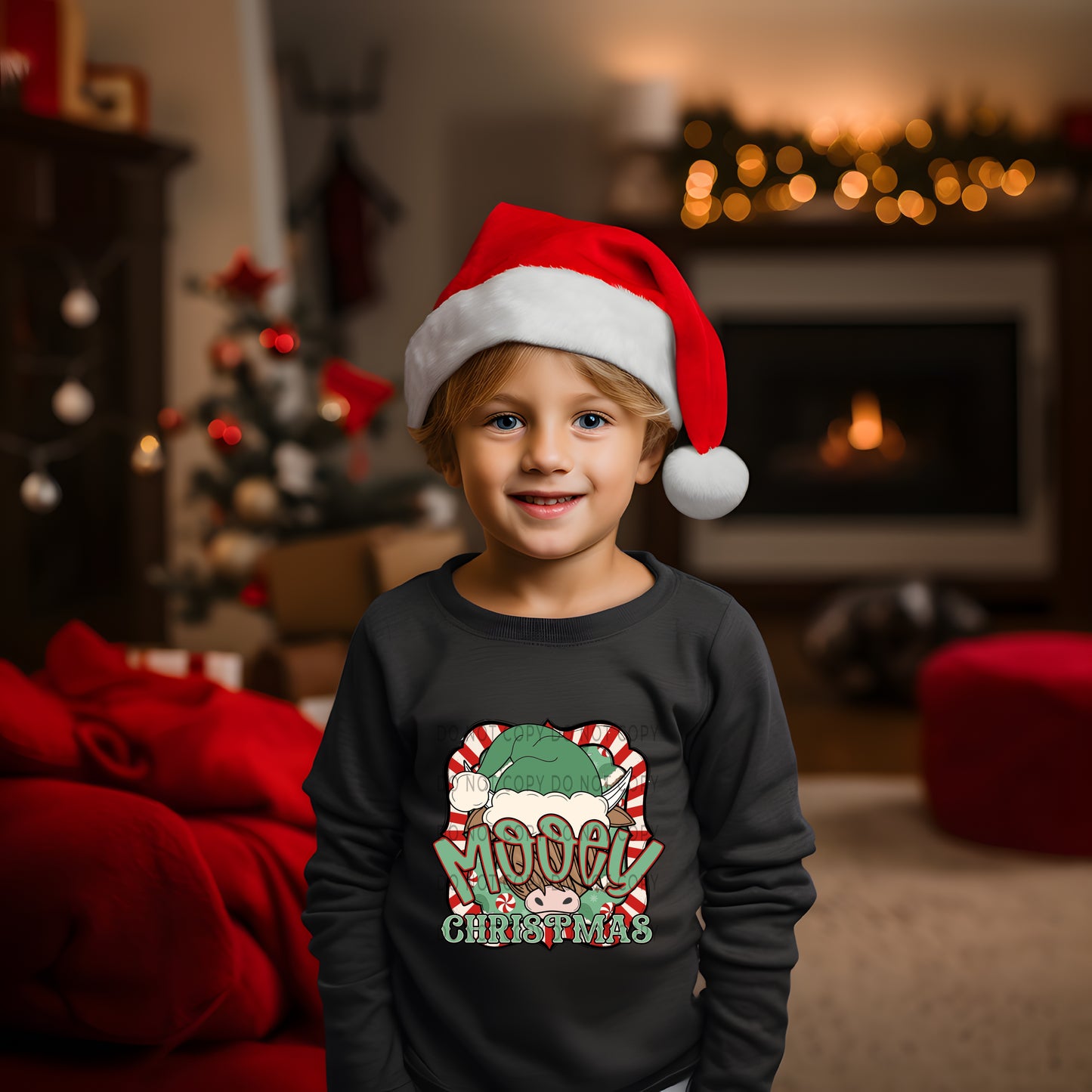 Mooey Christmas Green-DTF