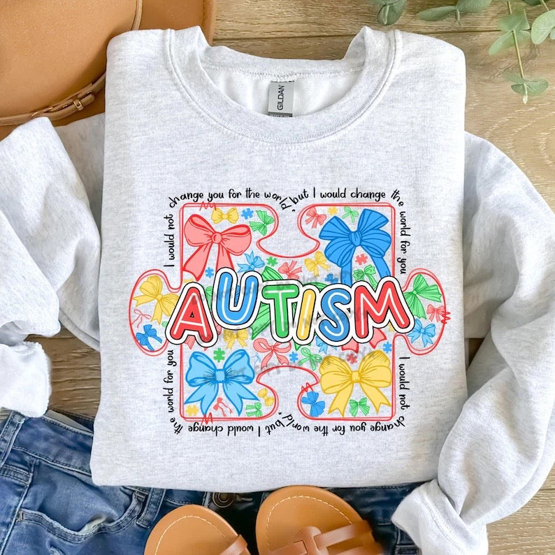 Autism puzzle piece-DTF