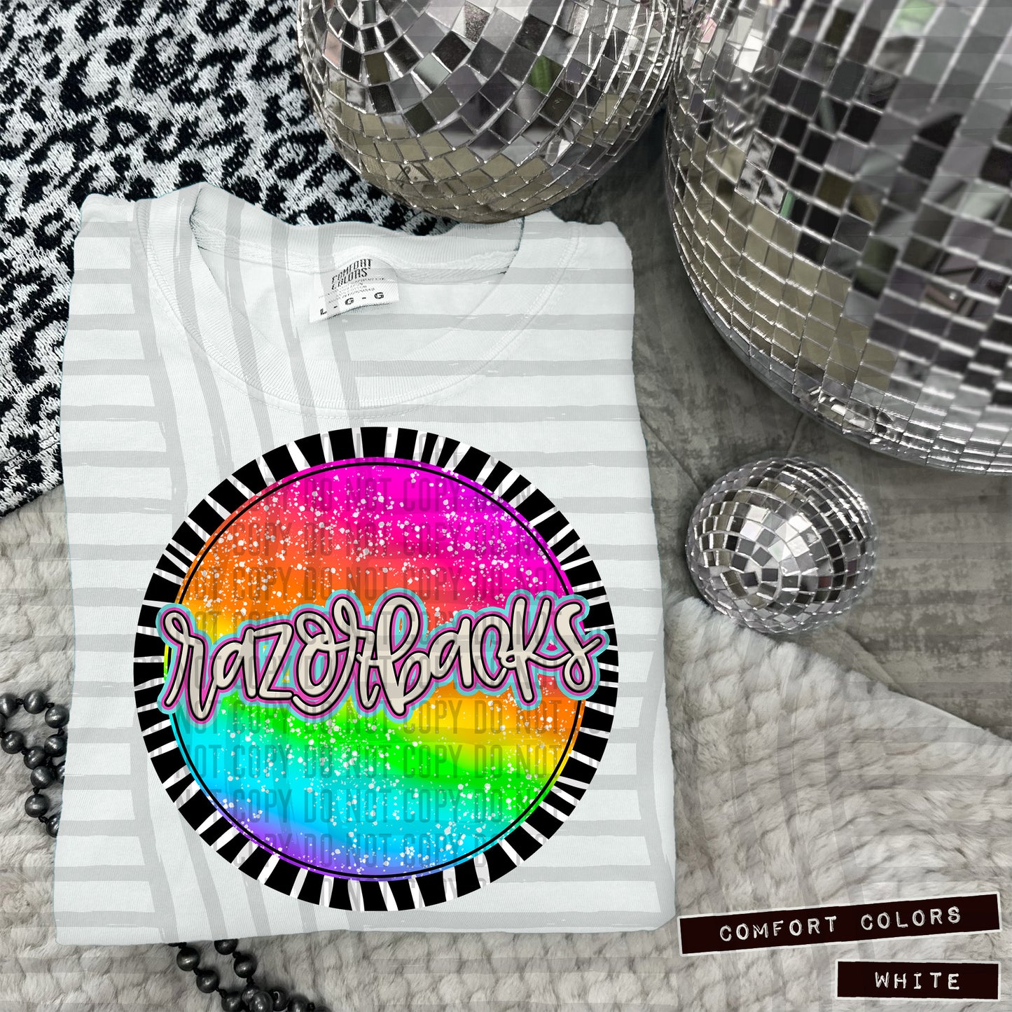Rainbow Splatter Rounds(Dropdown)- DTF&UV