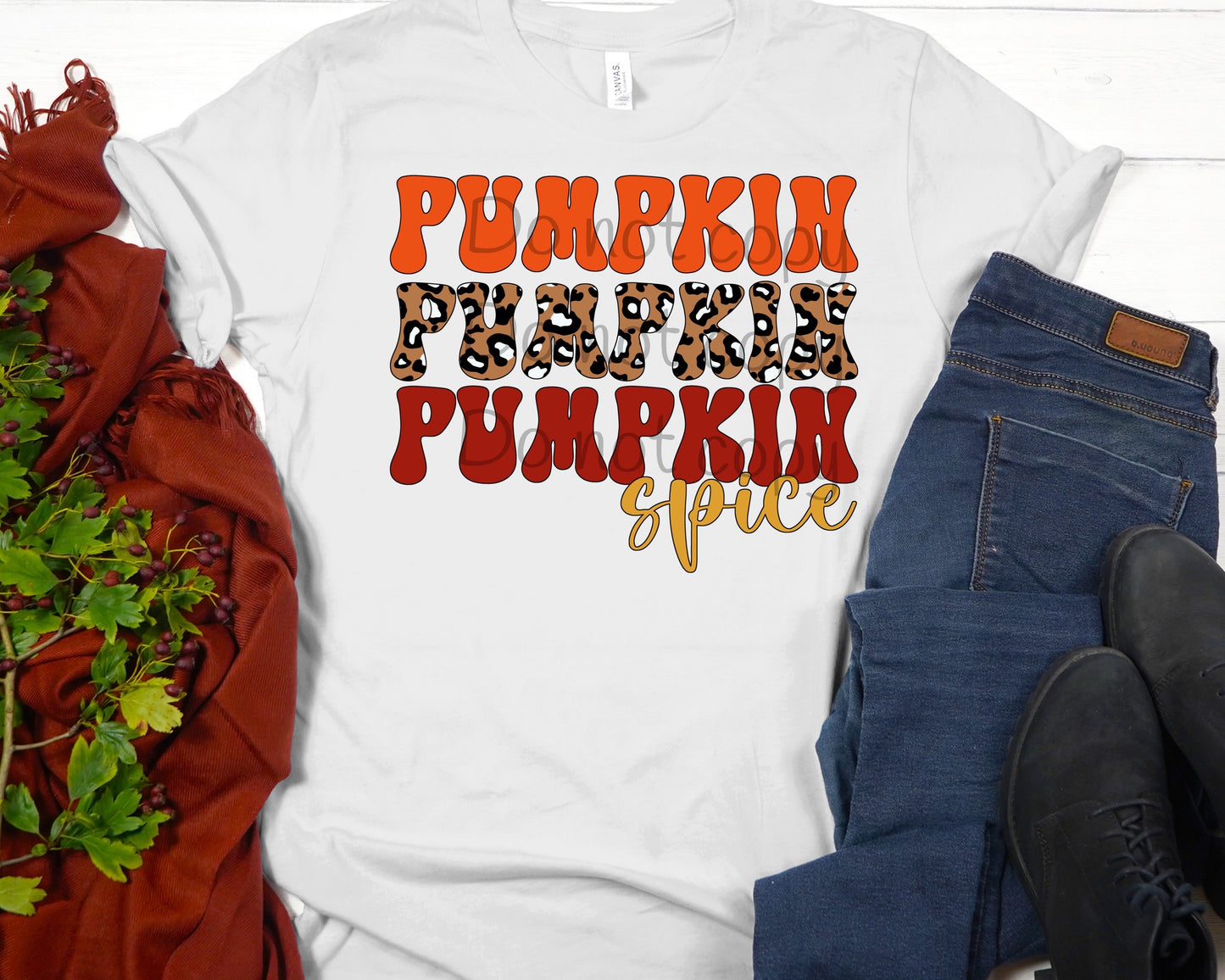 Pumpkin spice stacked-DTF