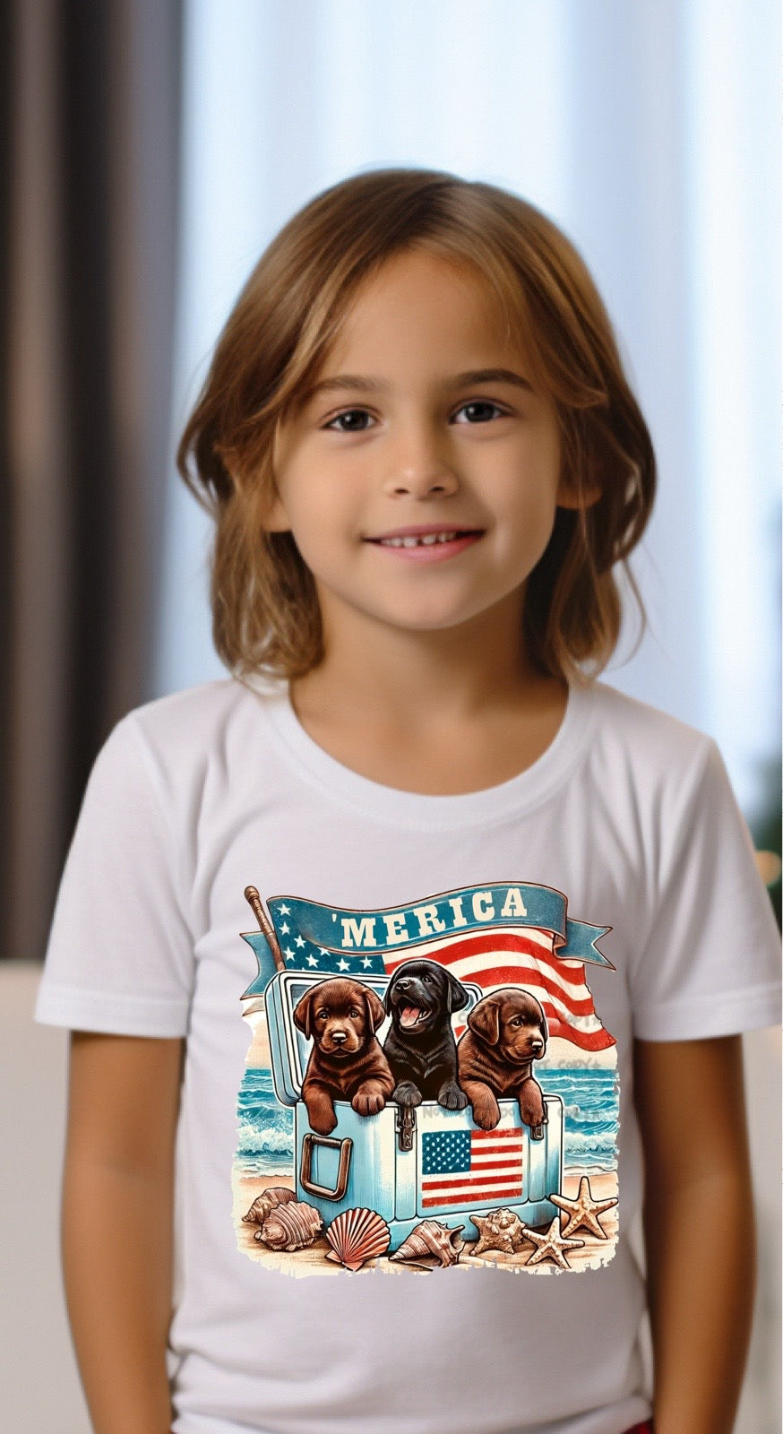 Merica cooler with puppies- DTF&UV