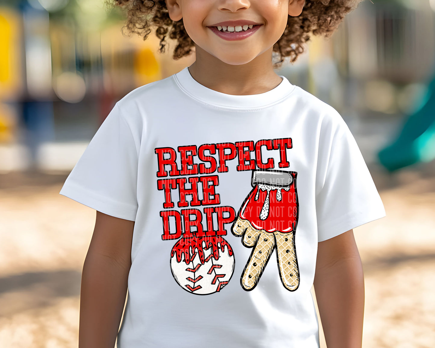 Baseball Glove Drip(dropdown)-DTF