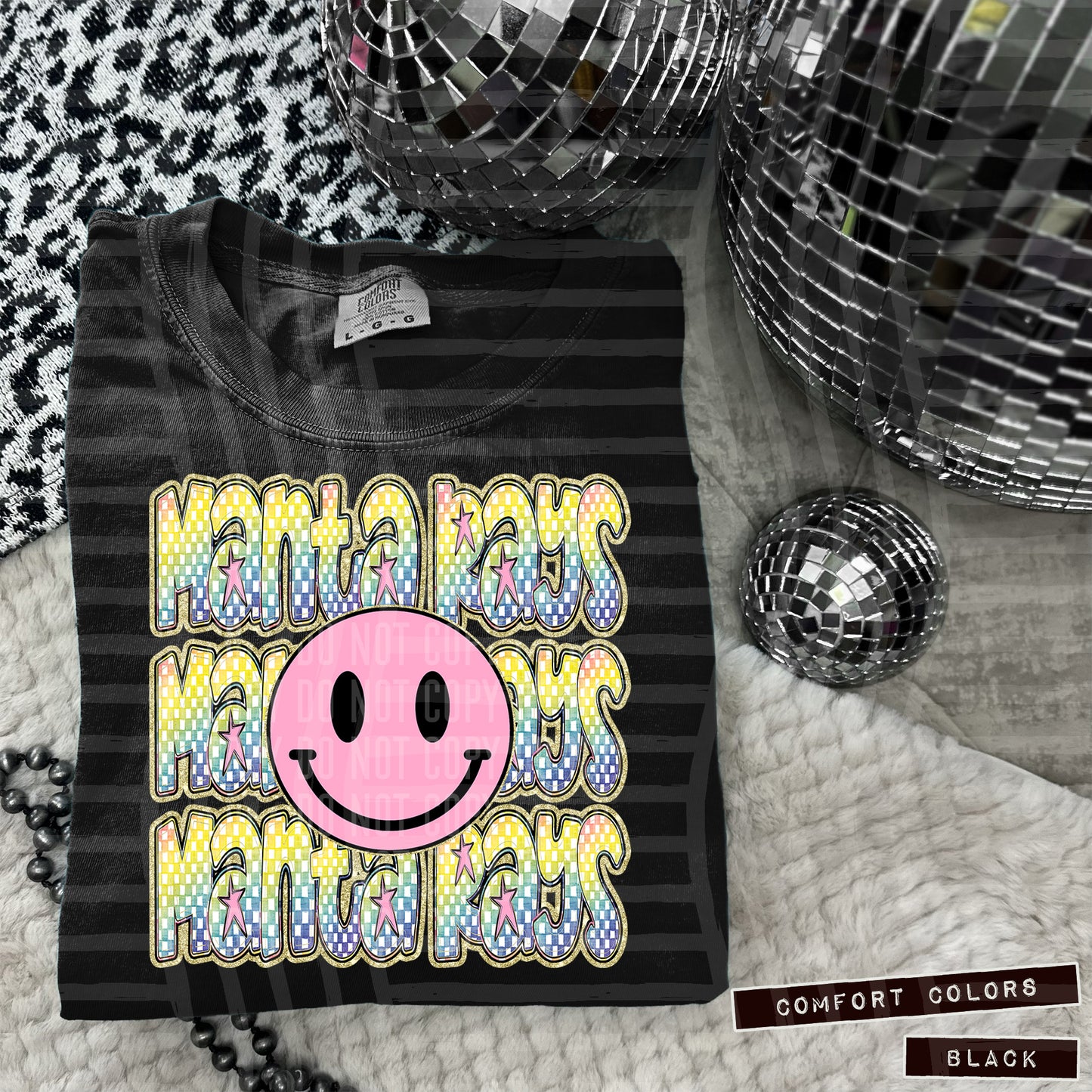 Pink Smiley Triple Stack (Dropdown)- DTF&UV