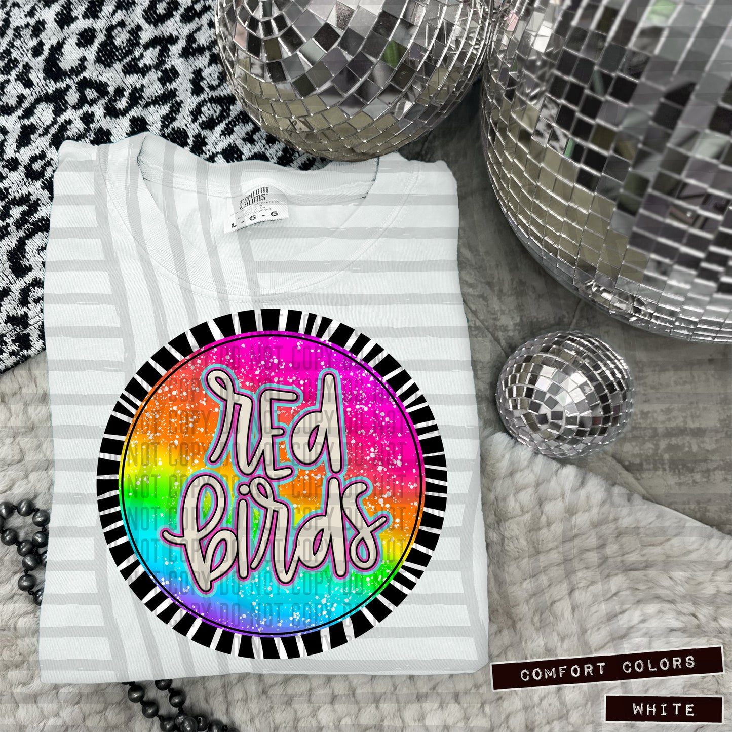 Rainbow Splatter Rounds(Dropdown)- DTF&UV