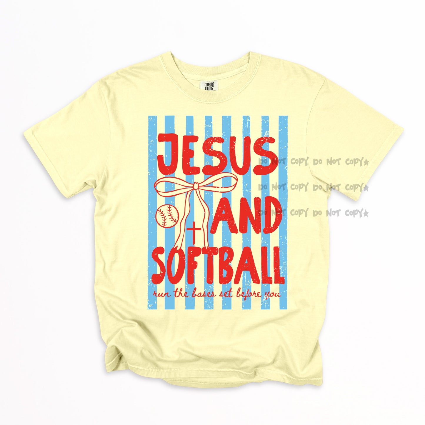 Jesus and softball stripe-DTF&UV
