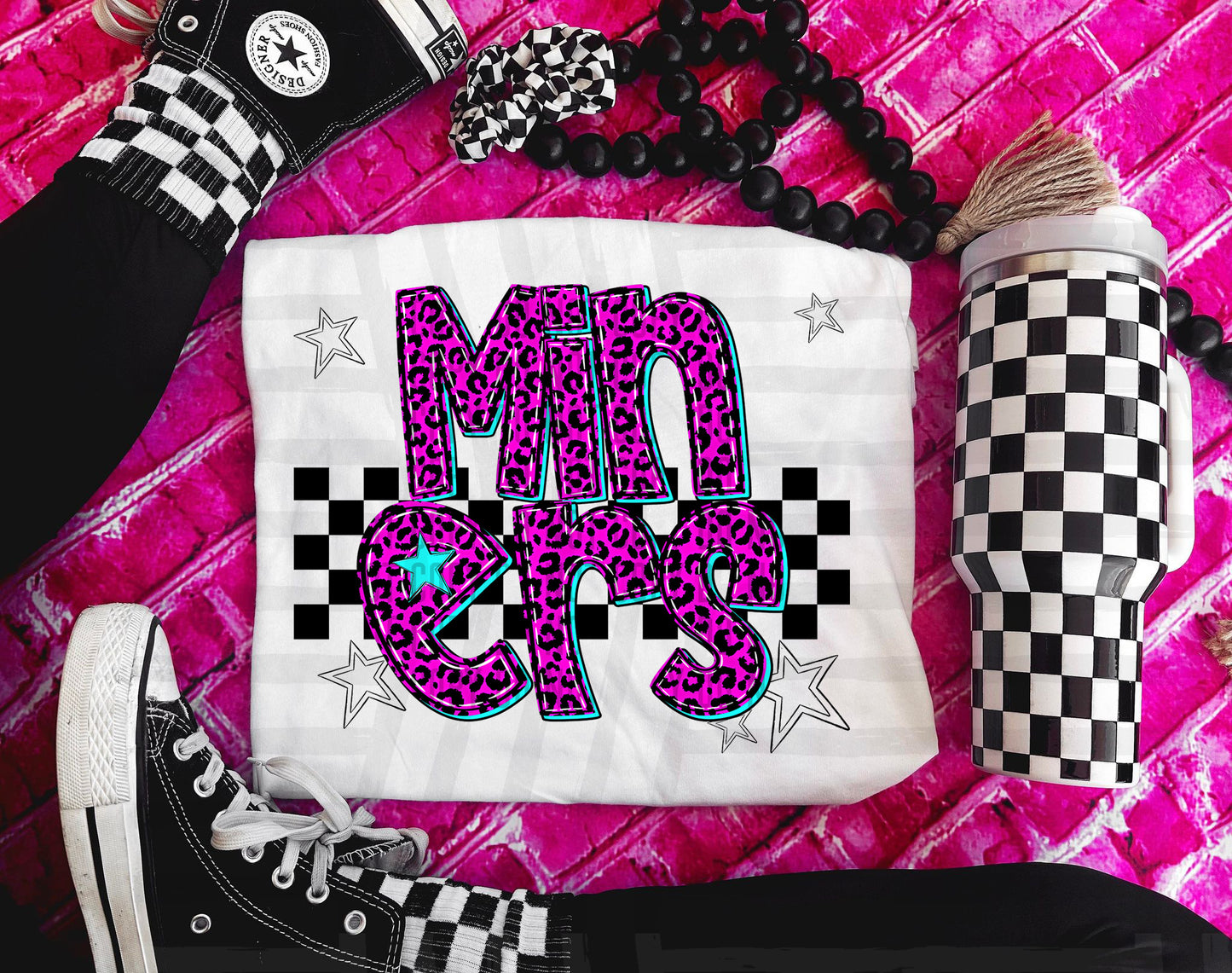 Pink Leopard Neon Mascots (dropdown)-DTF&UV