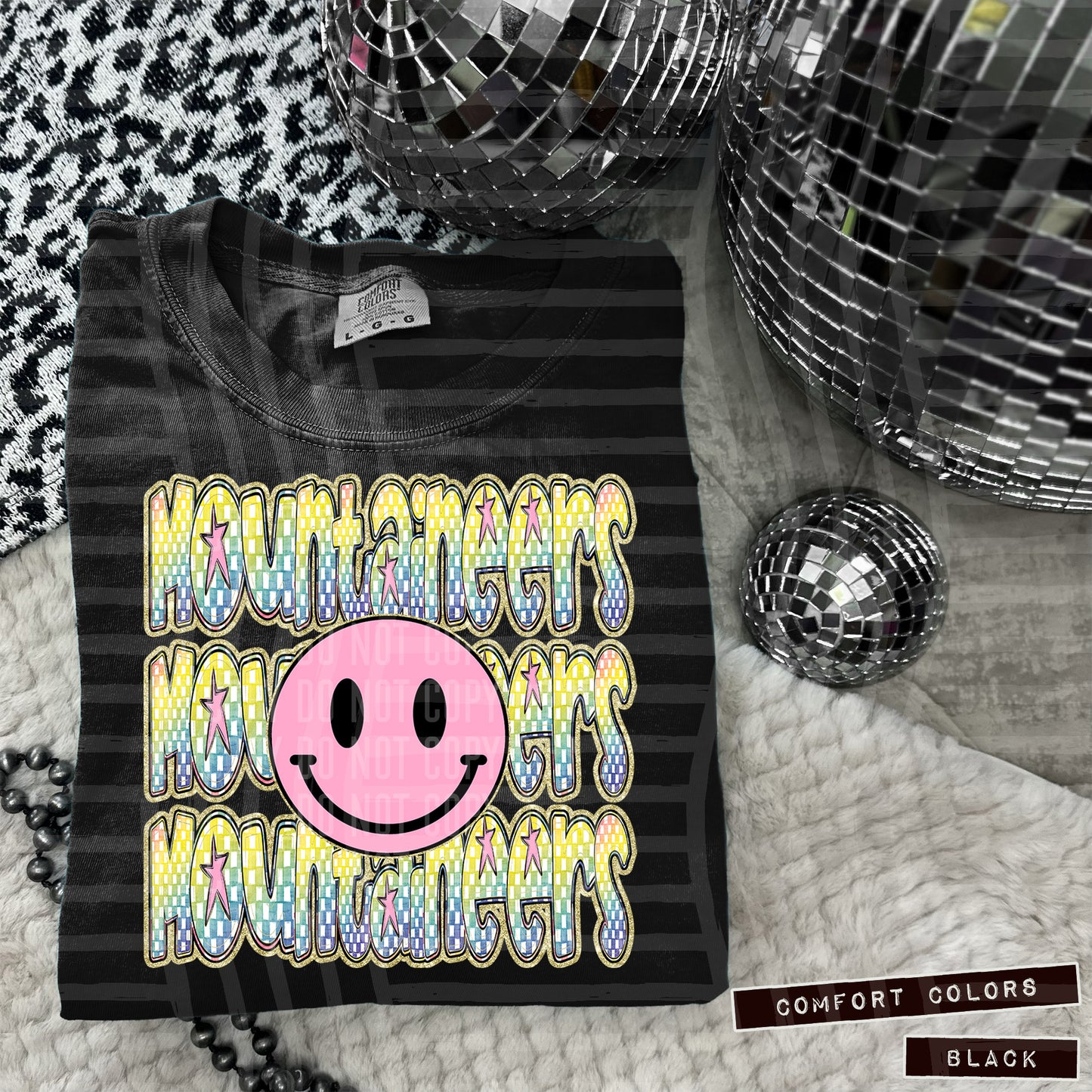 Pink Smiley Triple Stack (Dropdown)- DTF&UV