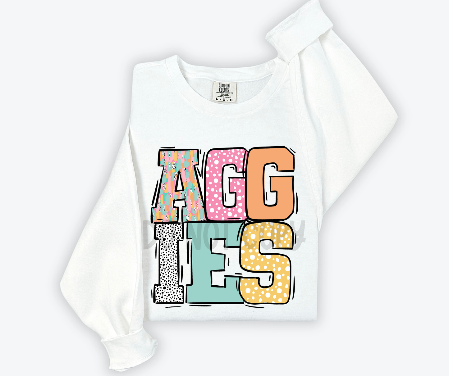 Pastel Stroke Varsity Mascots (ALL Mascots in this listing Dropdown)-DTF