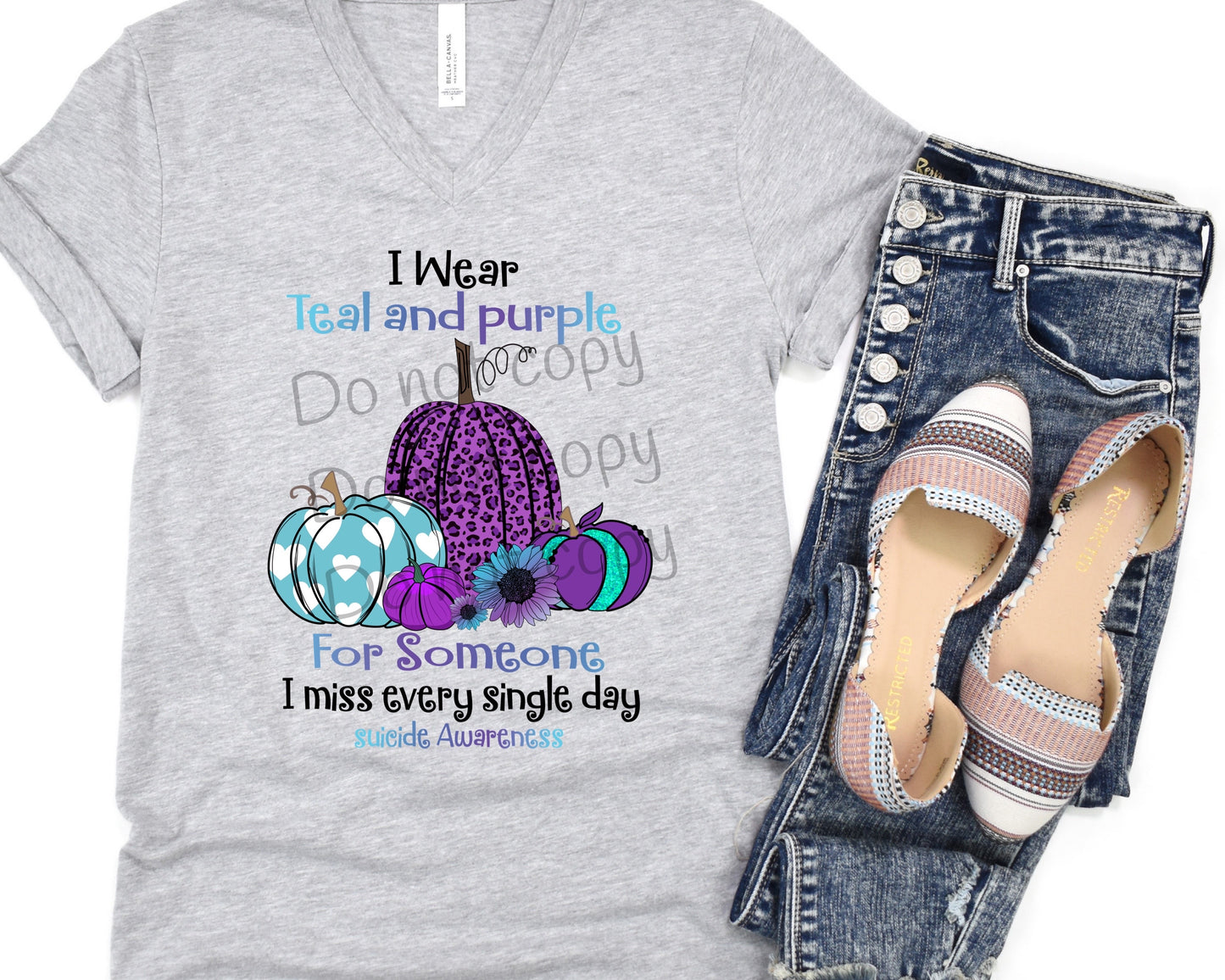 I wear teal and purple-DTF