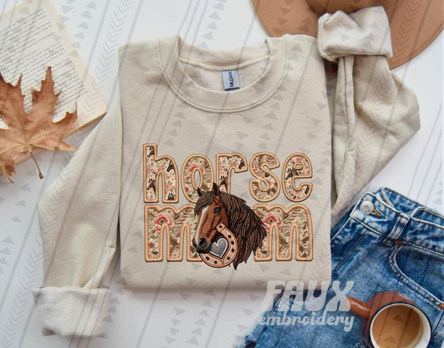 Horse Mom Faux Embroidery - DTF