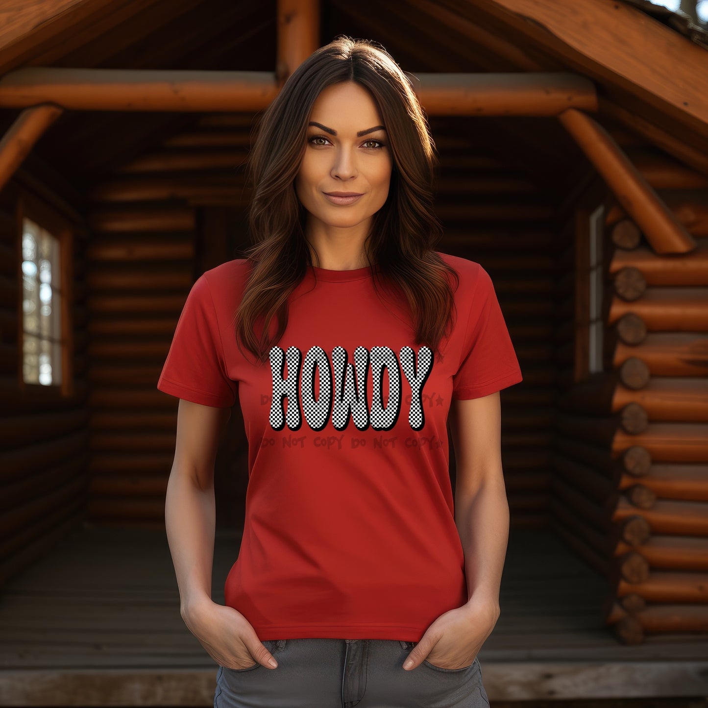 Howdy checkered -DTF