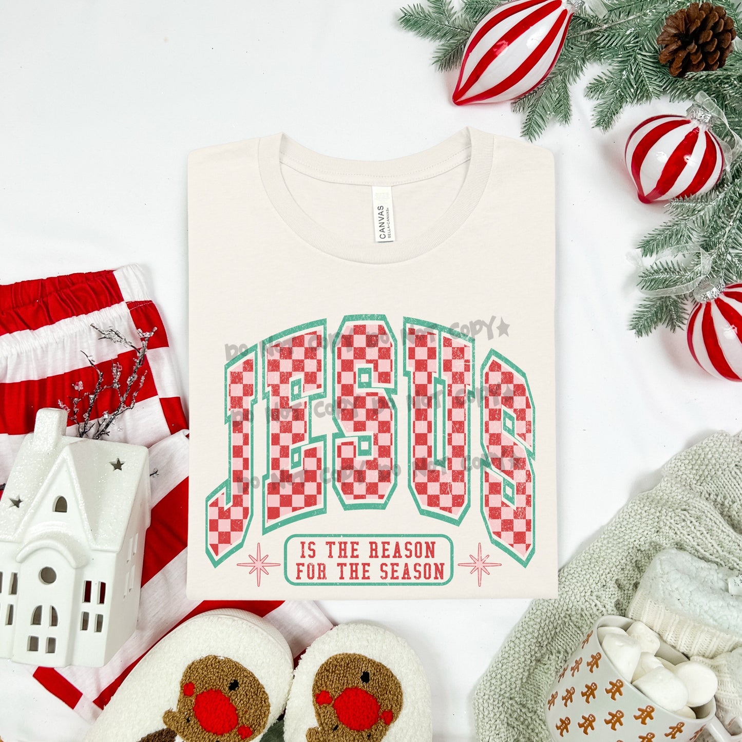 Checkered Jesus is the reason for the season-DTF&UV