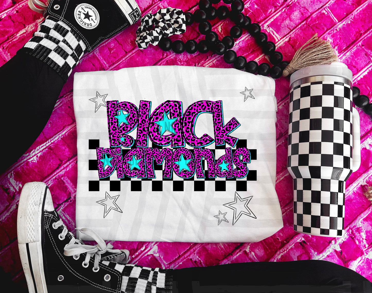 Pink Leopard Neon Mascots (dropdown)-DTF&UV