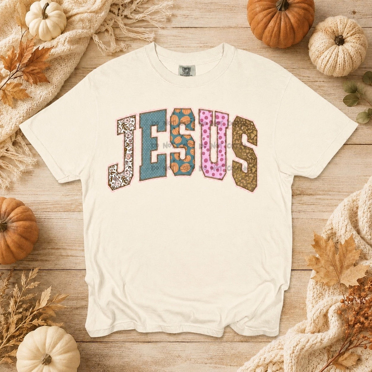 Jesus faux applique- DTF&UV