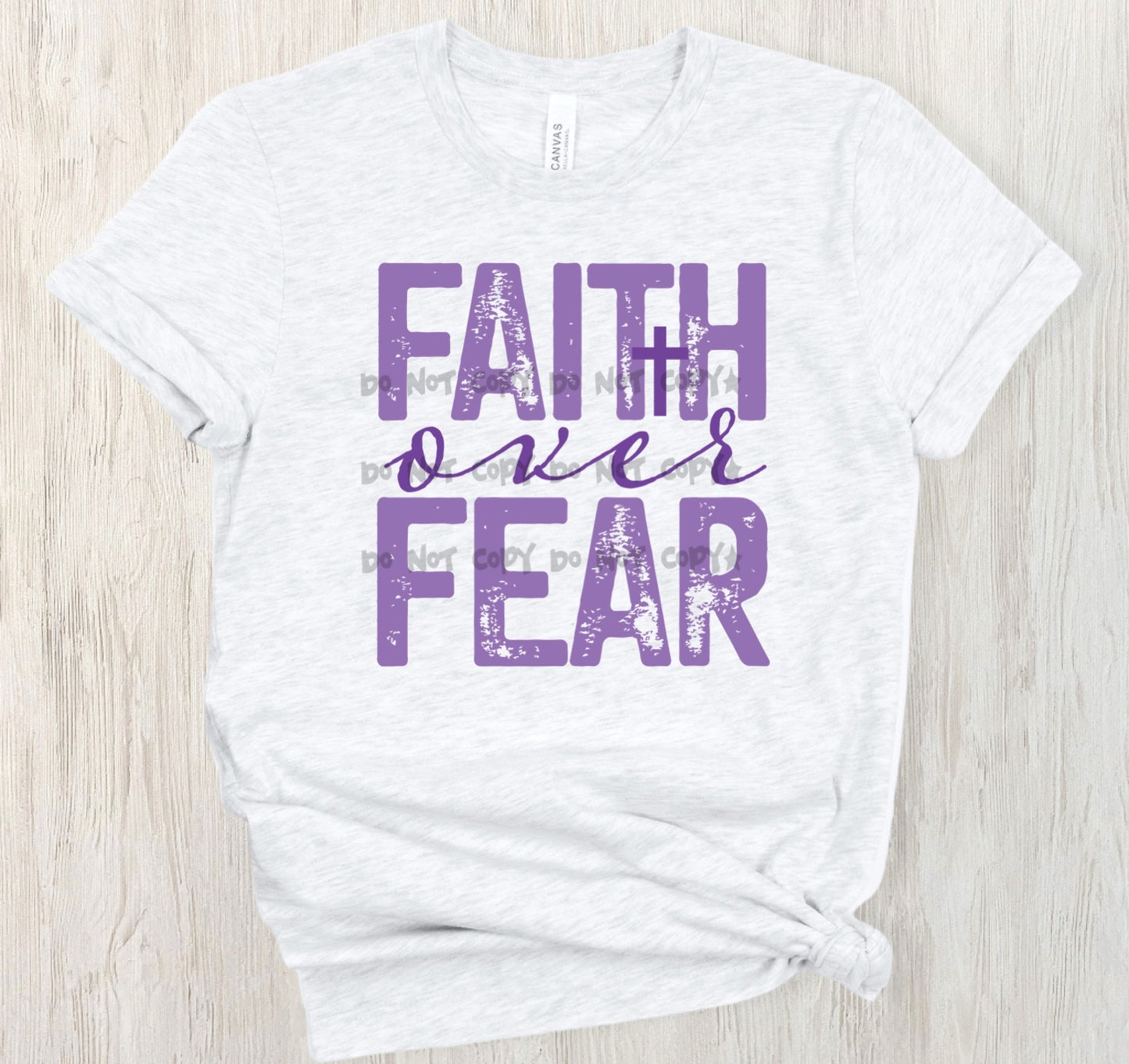 Faith over fear purple - DTF&UV