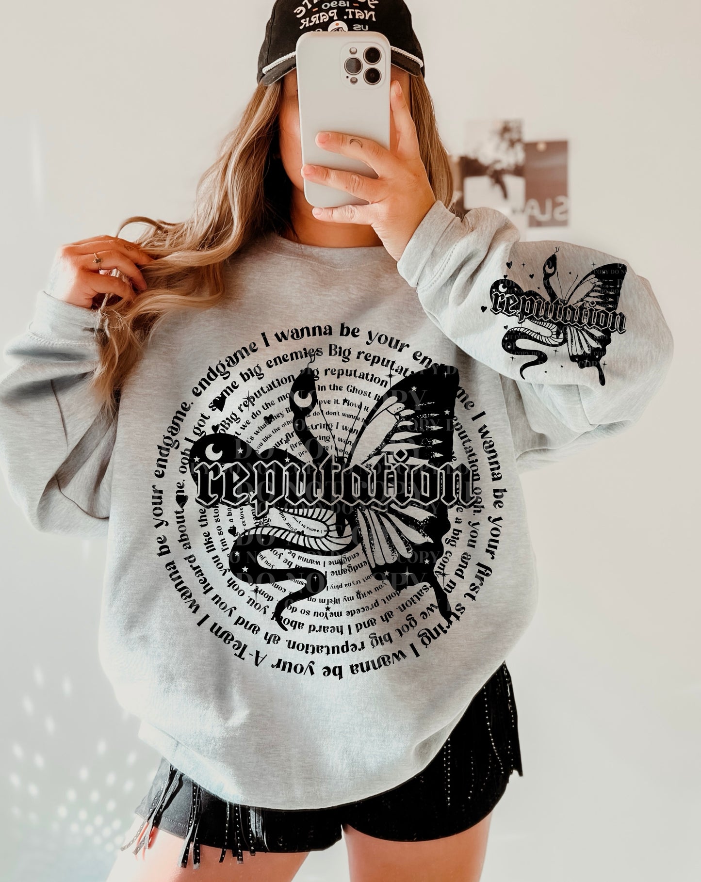 Reputation Blk (FRONT OF SHIRT & SLEEVE COMBO)-DTF