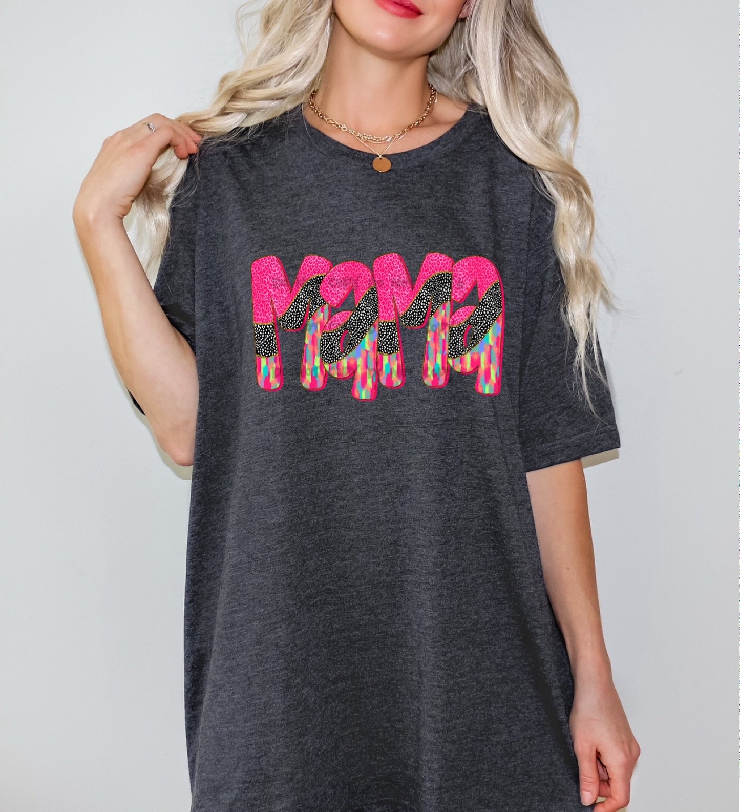 Mama neon preppy font- DTF