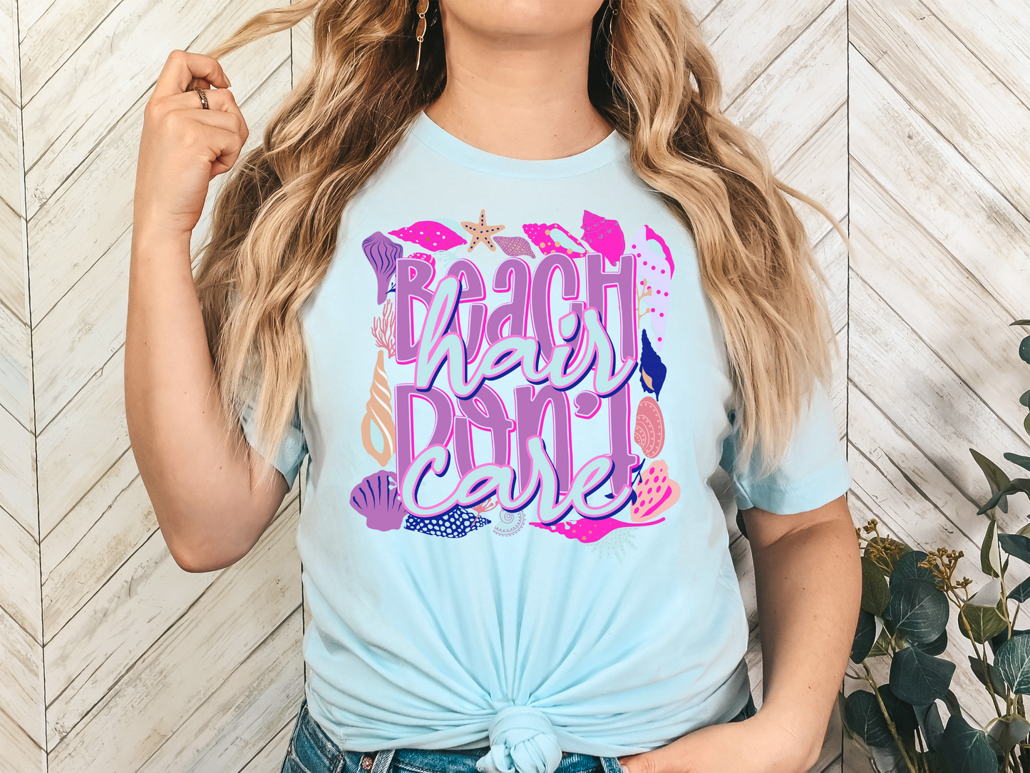 Beach Hair Watercolor Don't Care - DTF