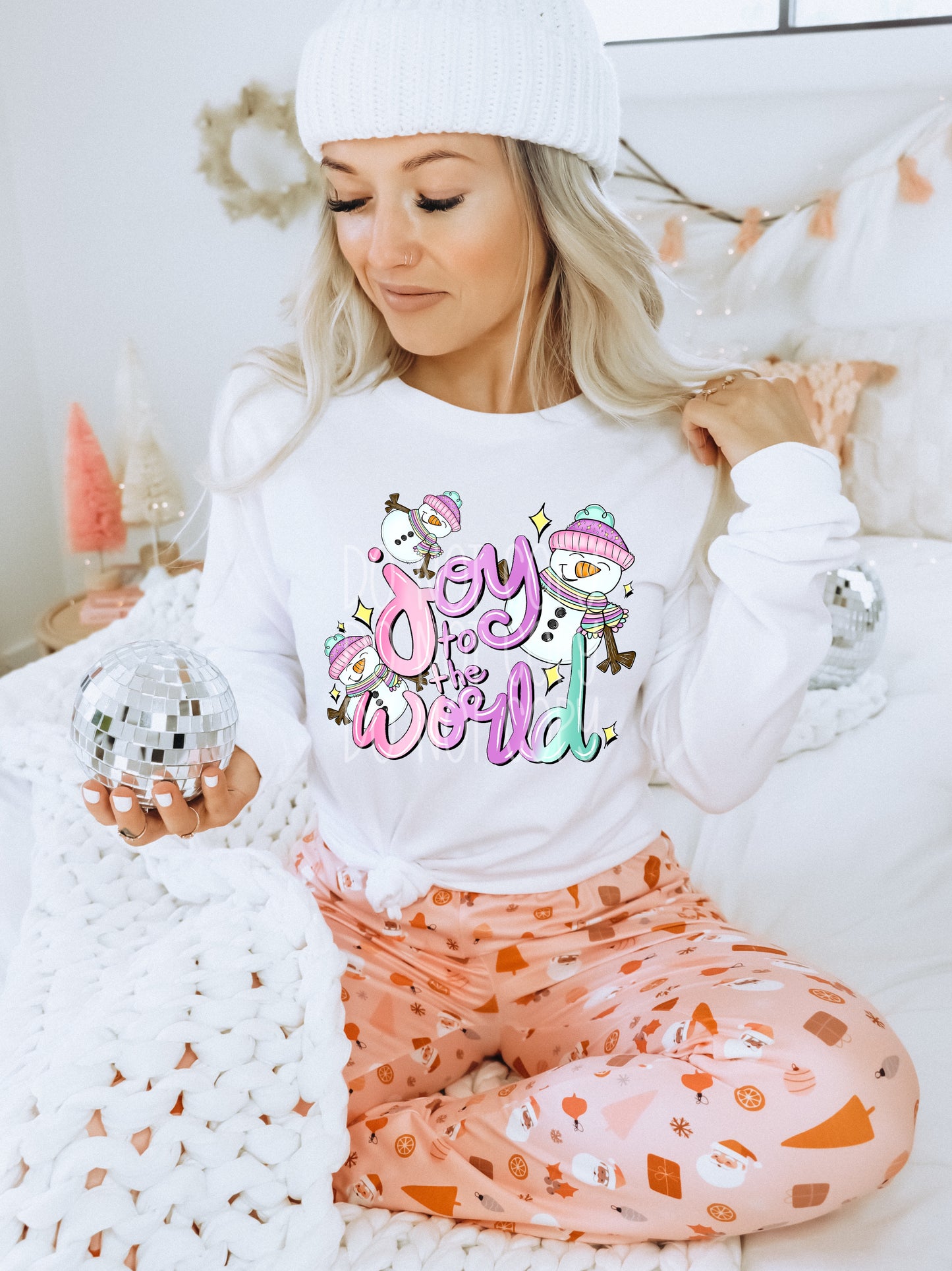 Joy to the world with snowmen-DTF