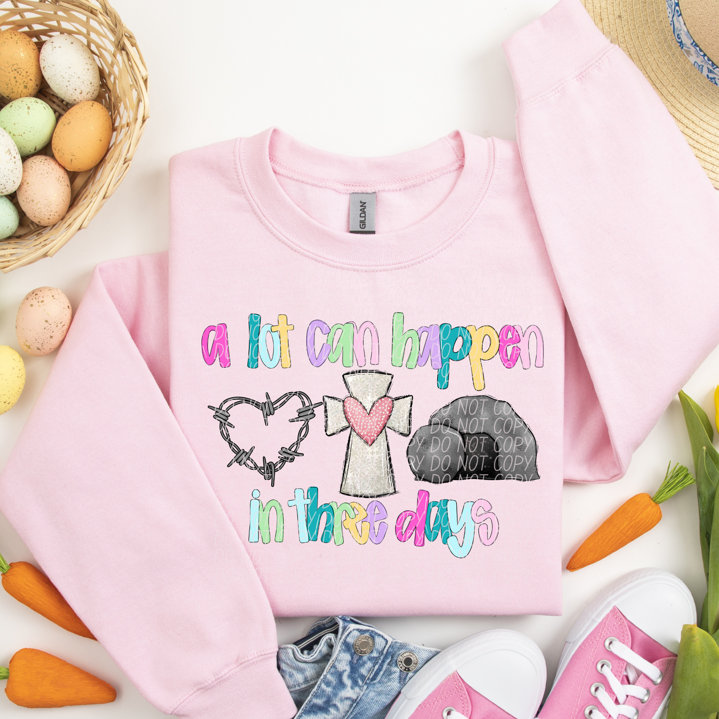 A LOT CAN HAPPEN heart on cross-DTF