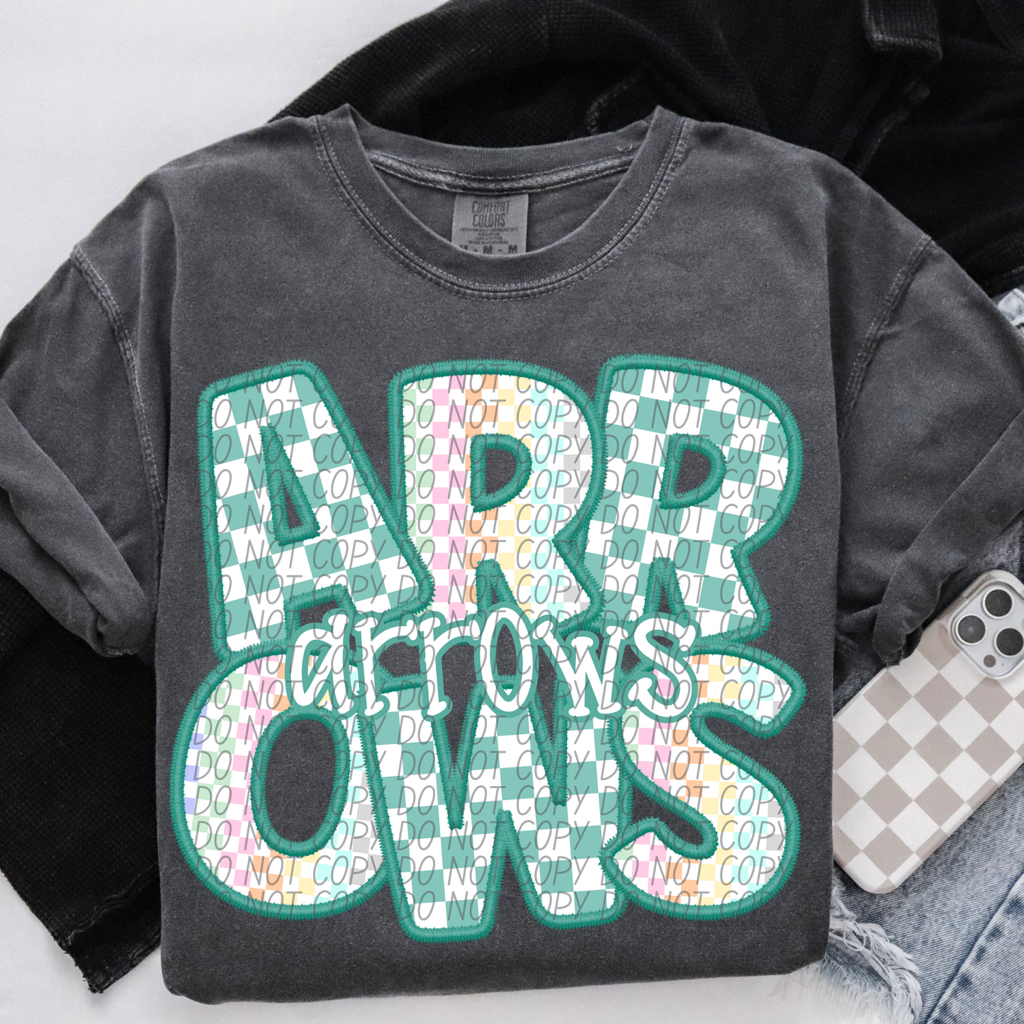 Spring Checkered Mascots (All Mascots are in this listing/dropdown)-DTF