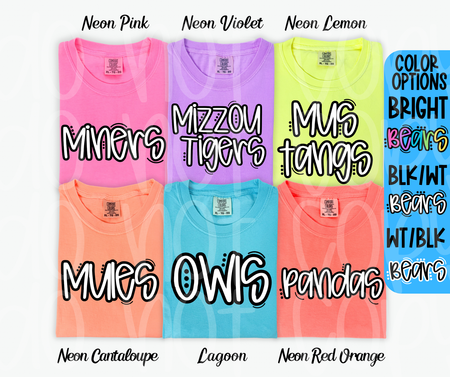 Mascots (ALL 105 MASCOTS in this listing)-DTF