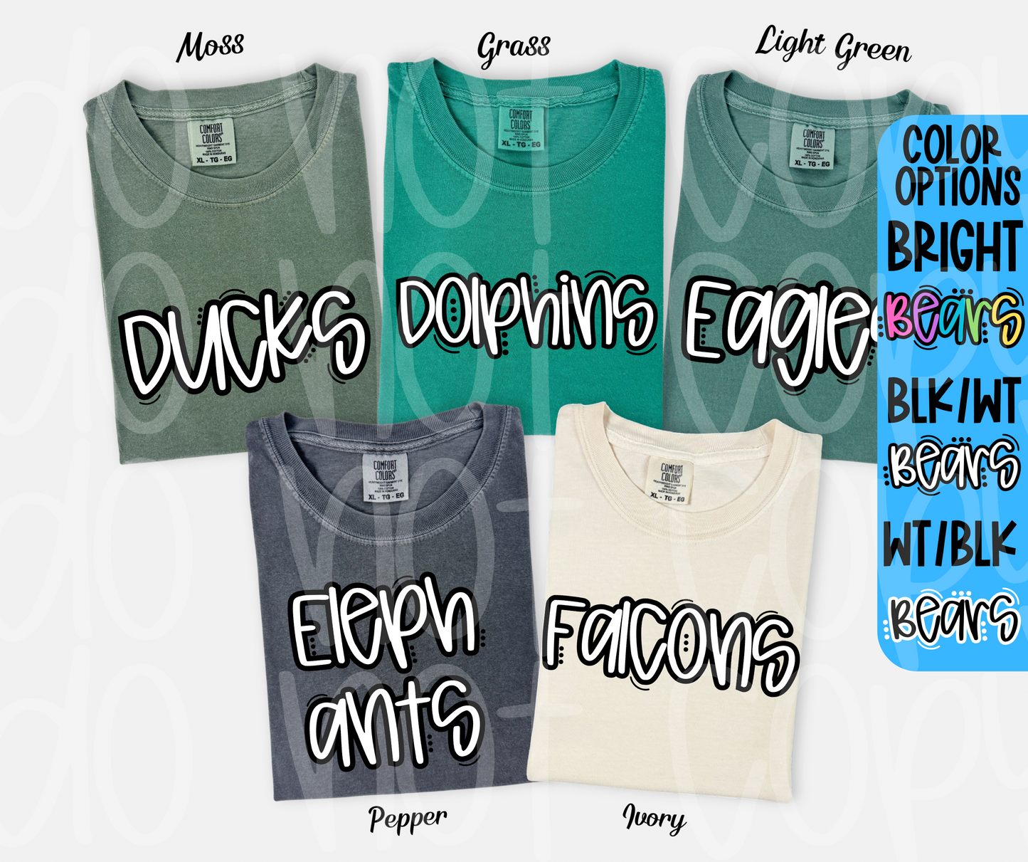 Mascots (ALL 105 MASCOTS in this listing)-DTF