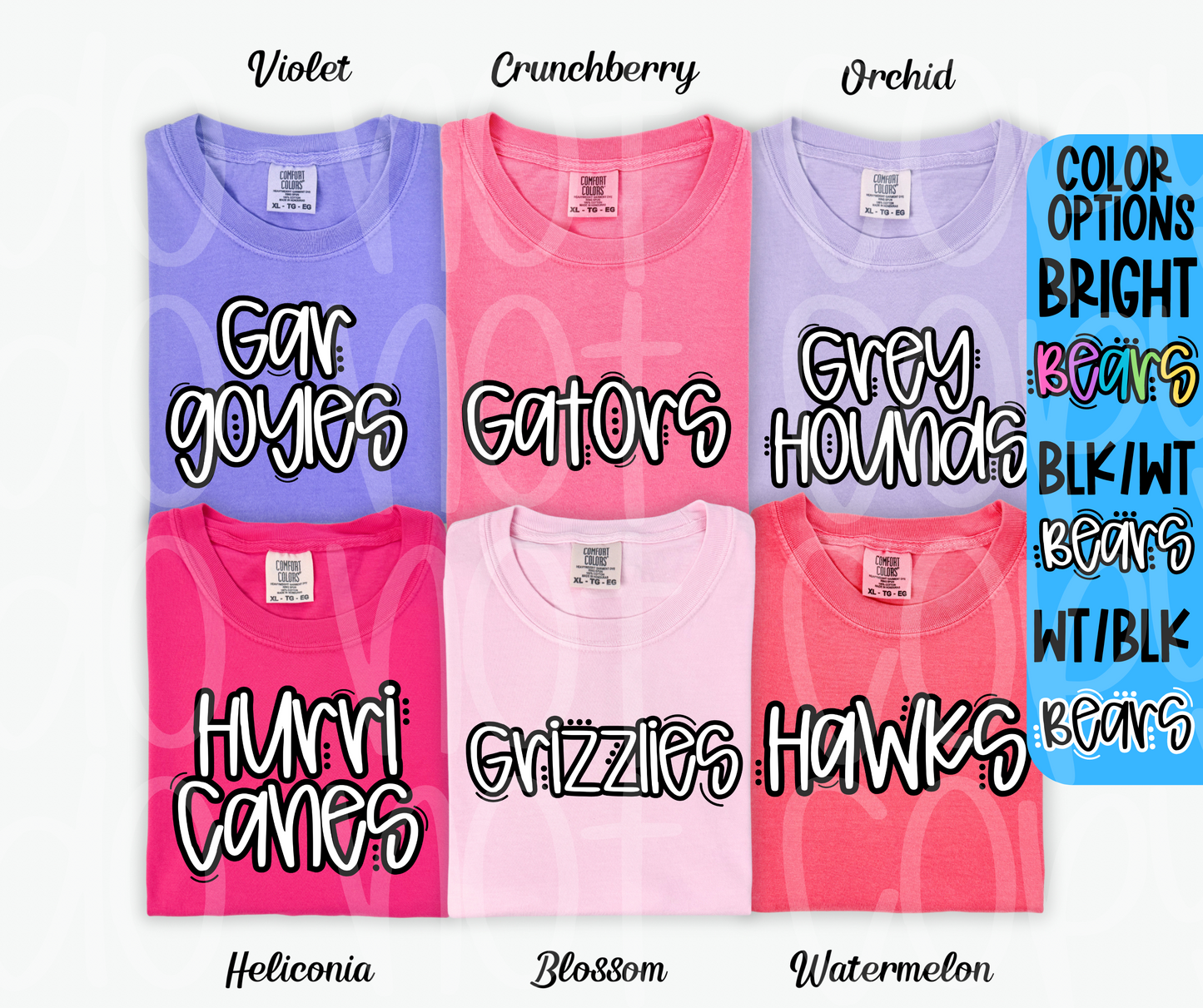 Mascots (ALL 105 MASCOTS in this listing)-DTF