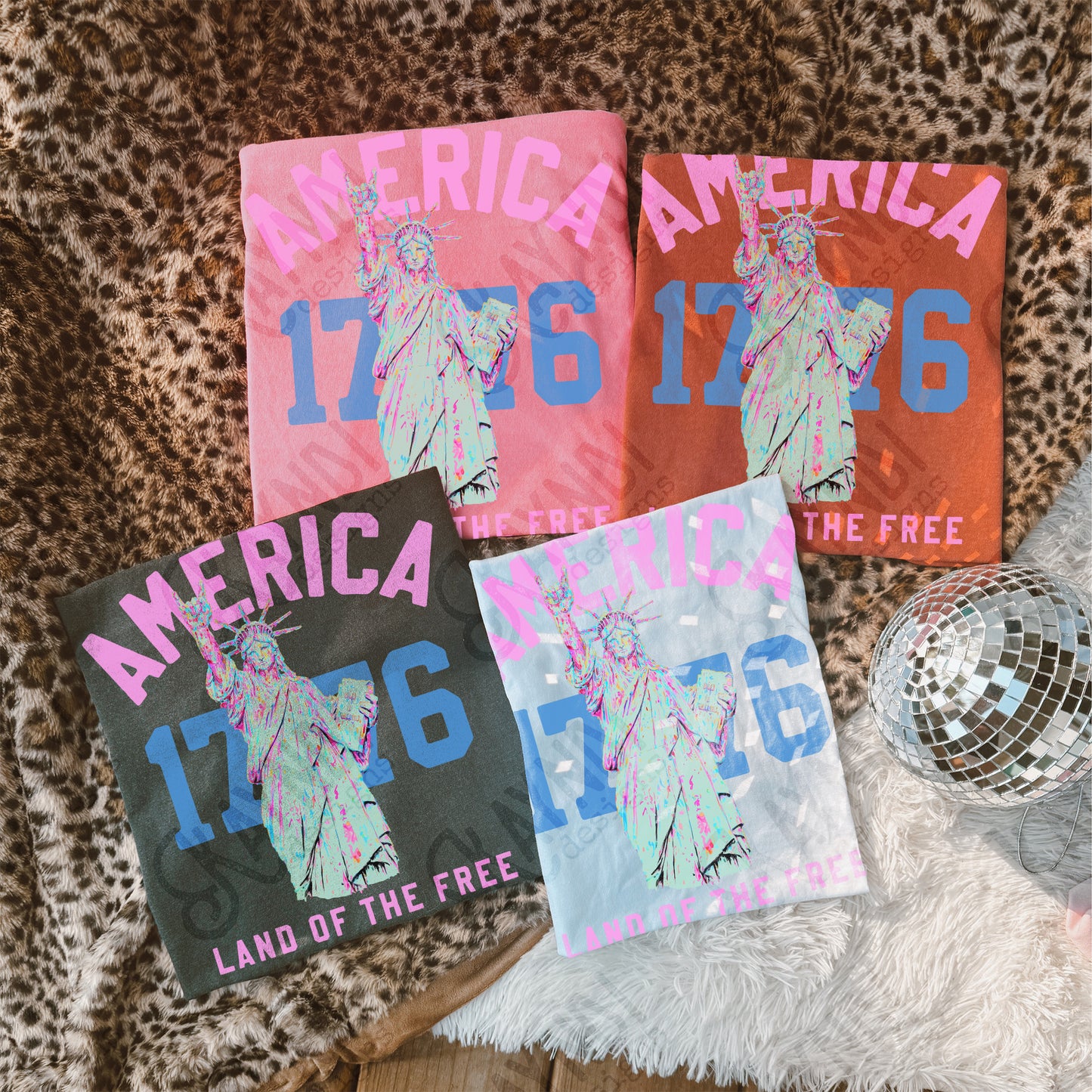 America 1776 Land of the Free -DTF&UV
