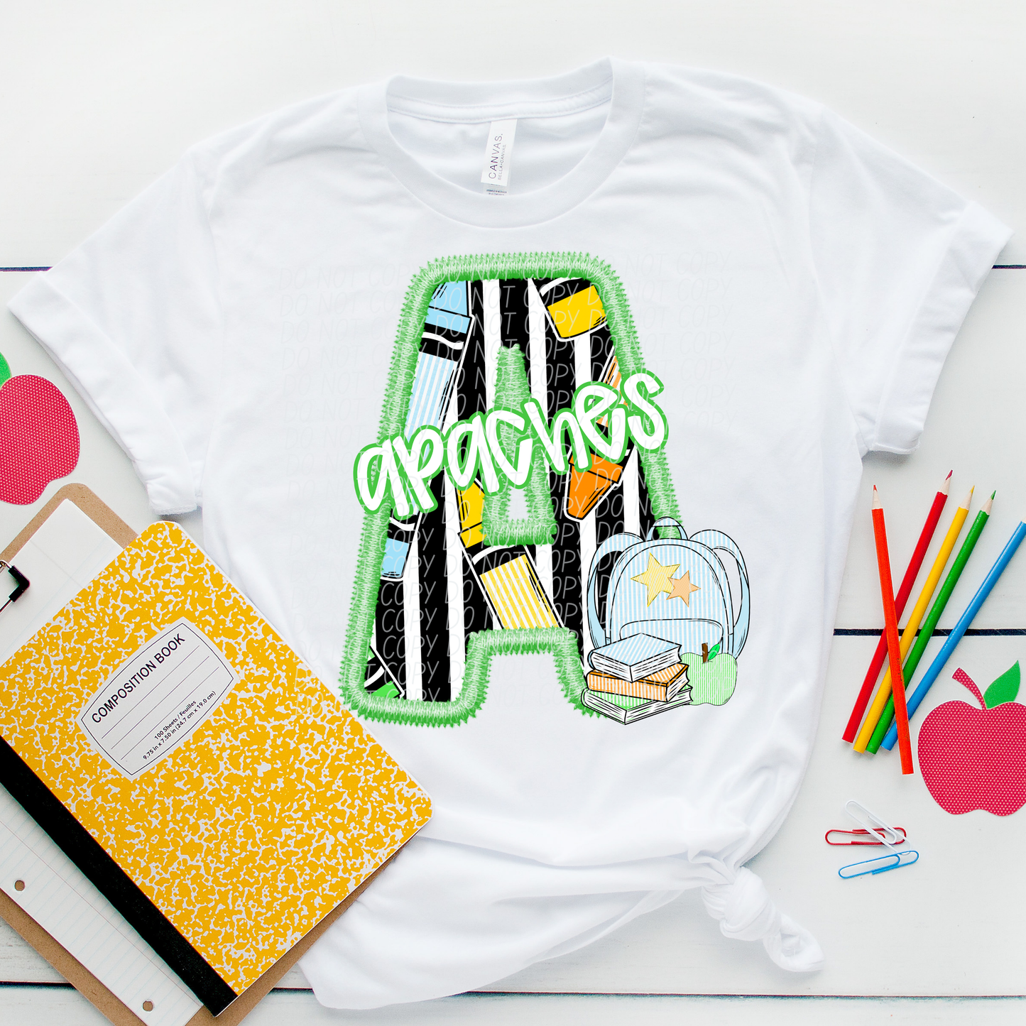 LETTER MASCOT GREEN (dropdown)-DTF&UV