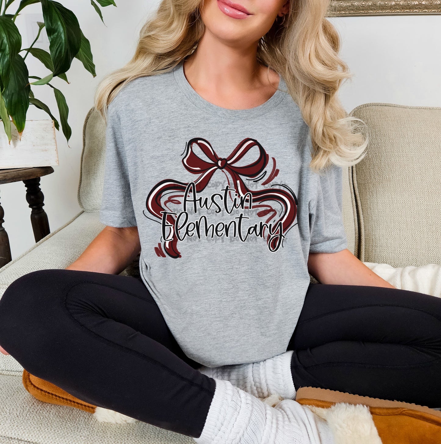 Ribbon Sports Bow Custom -DTF or UV