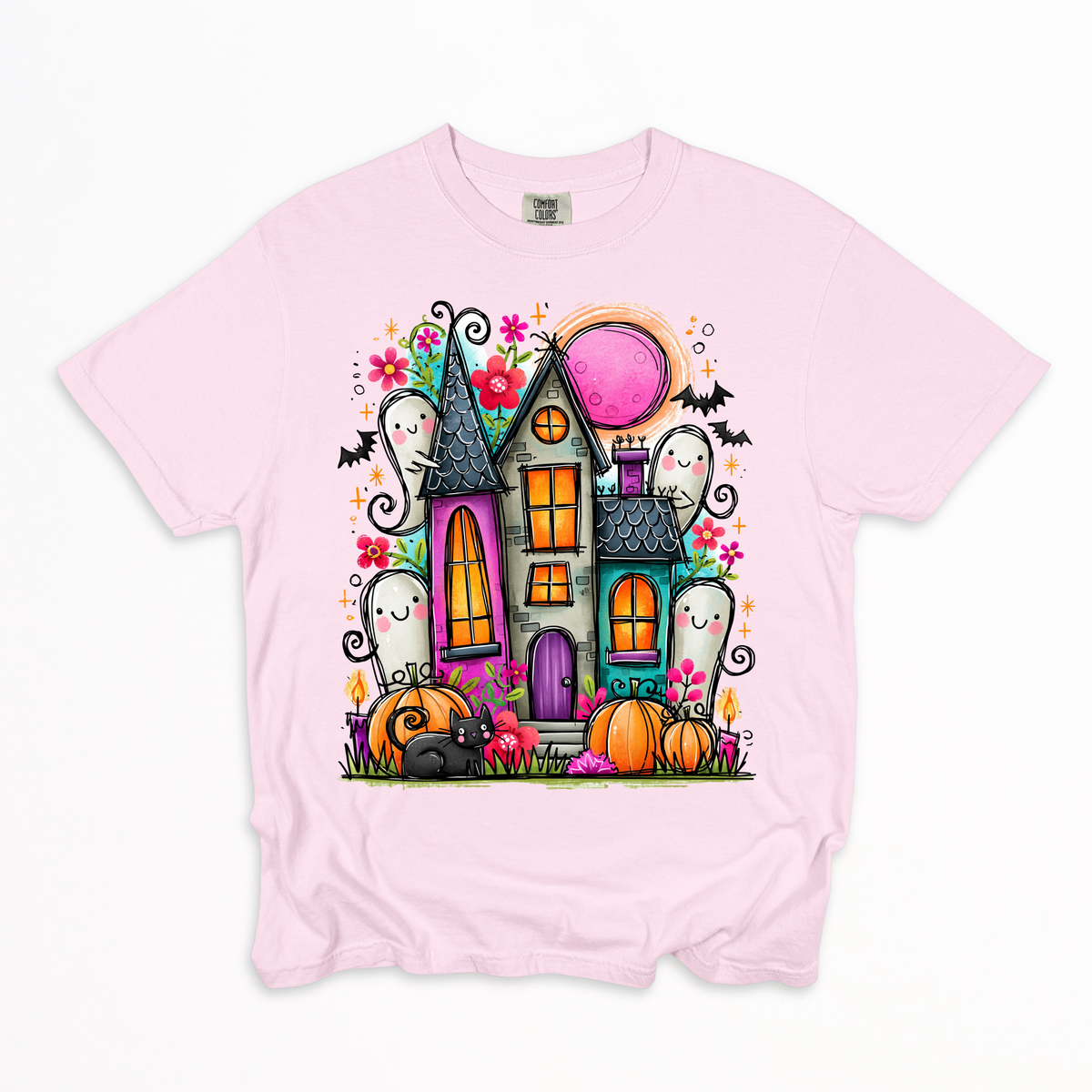 Colorful Ghost House-DTF&UV