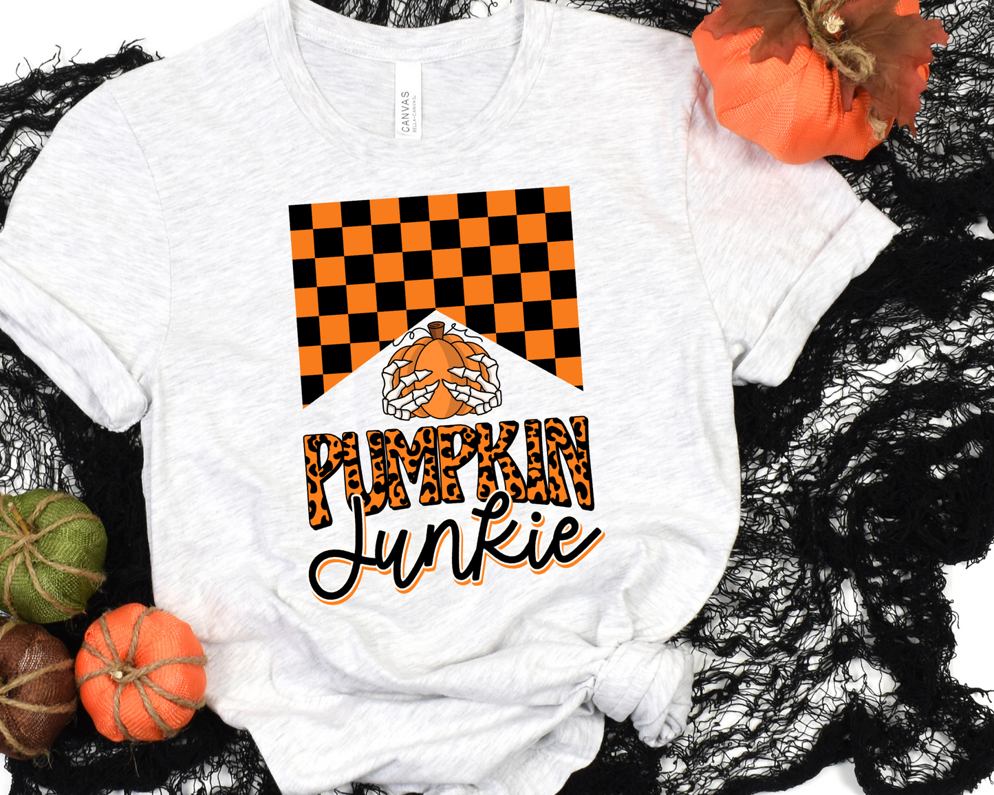 Pumpkin junkie hands hold pumpkin -DTF