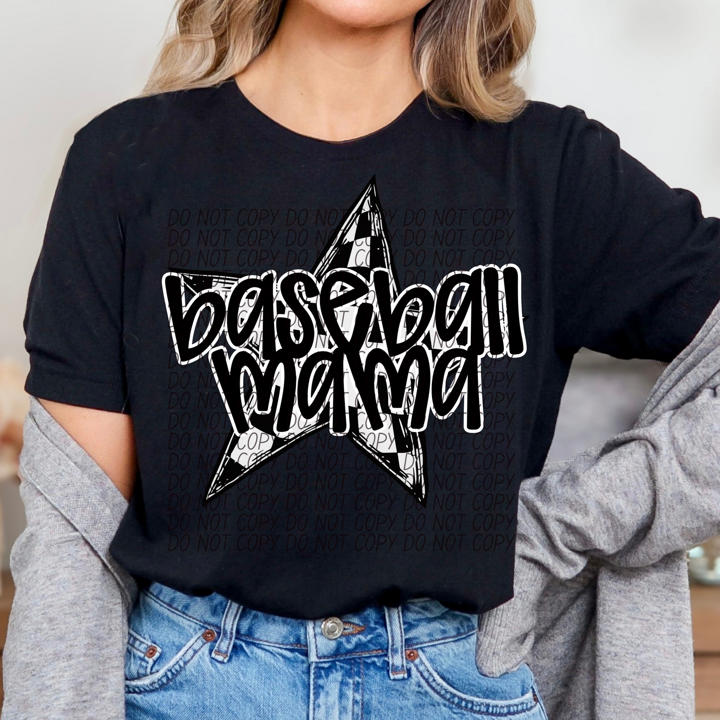 BASEBALL MAMA STAR LACK2 -DTF