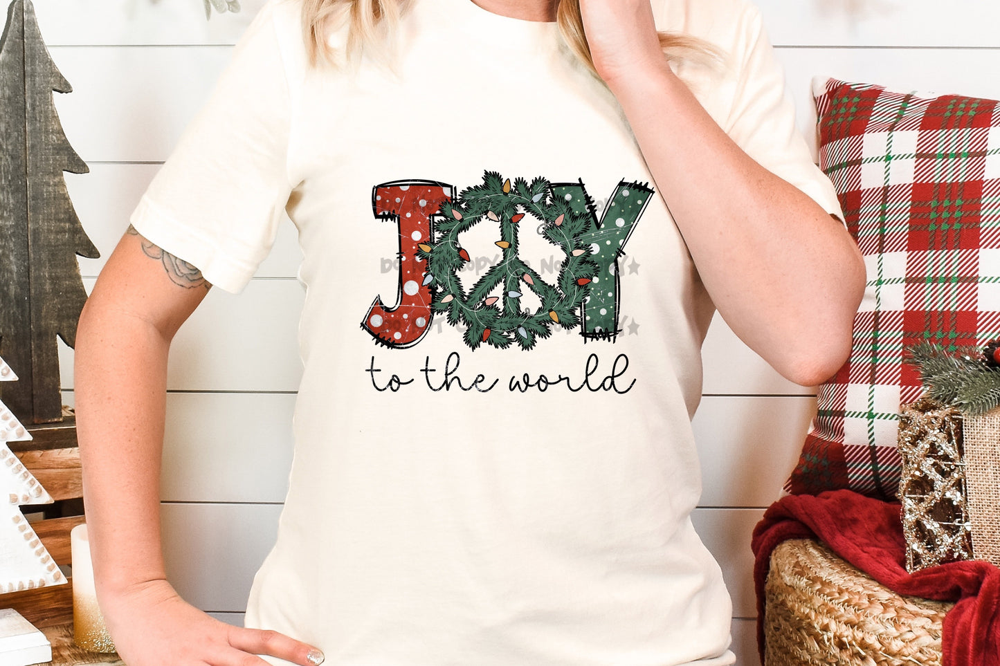 Joy to the world wreath-DTF