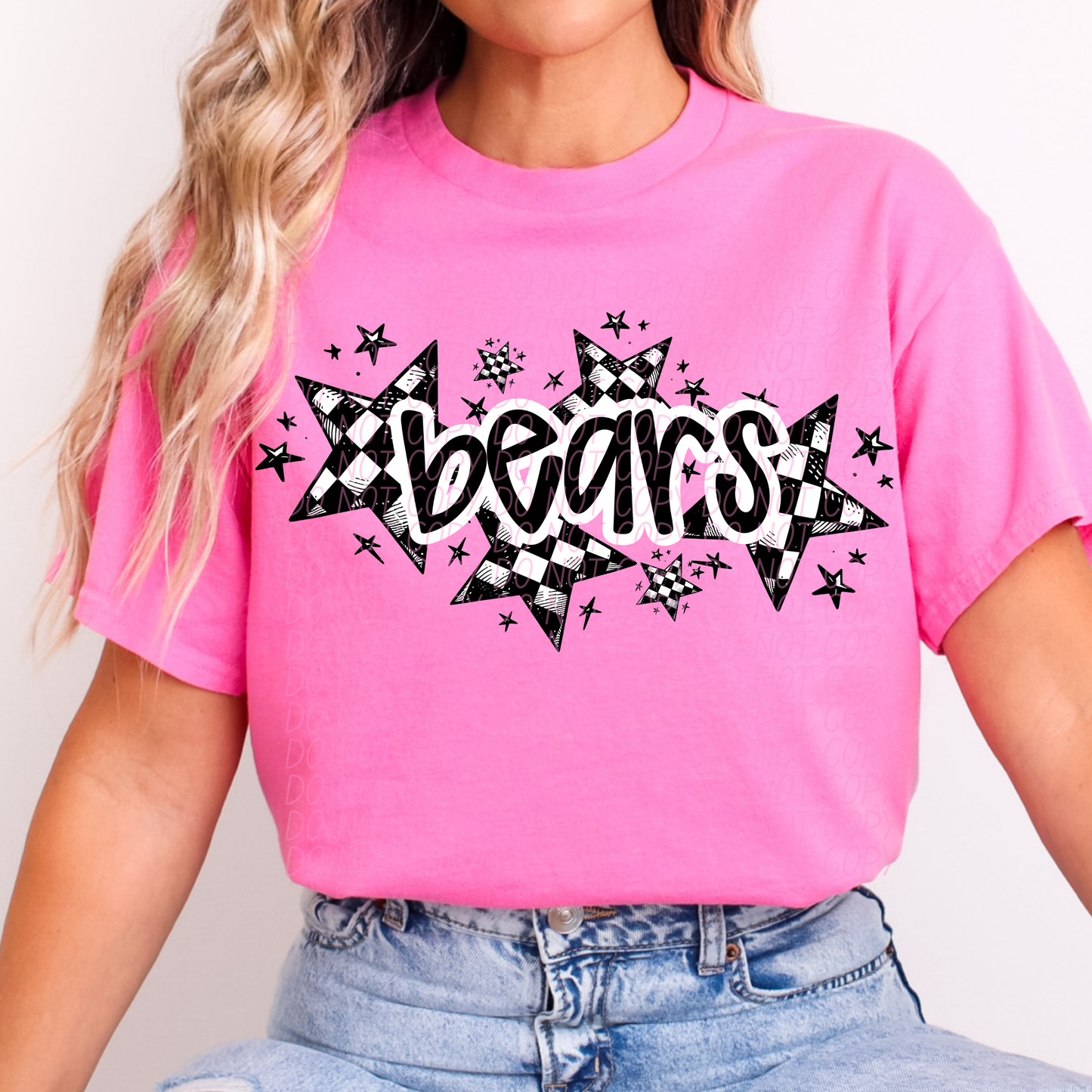 Checker stars Mascot (Dropdown)-DTF&UV