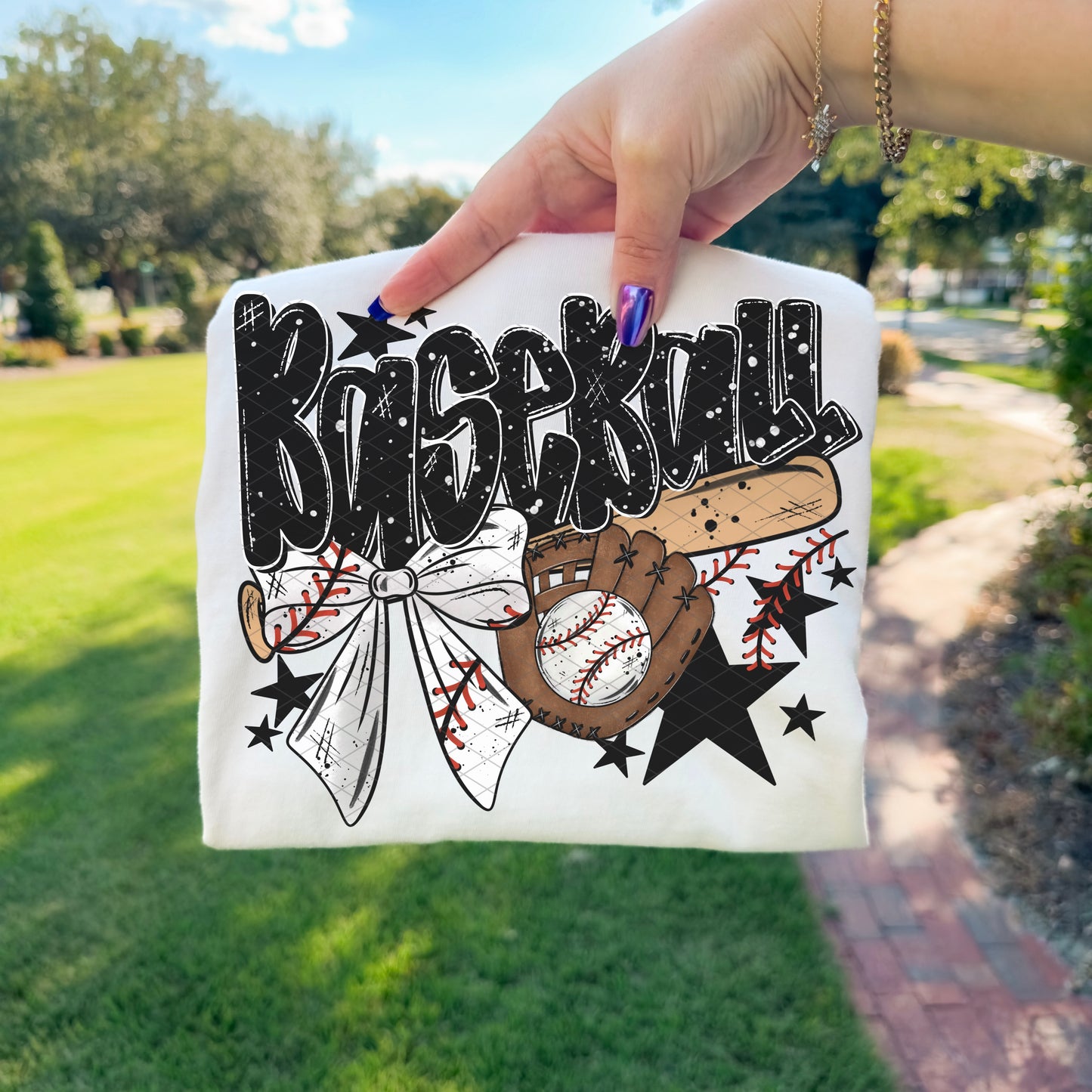 Baseball bow bat- DTF&UV