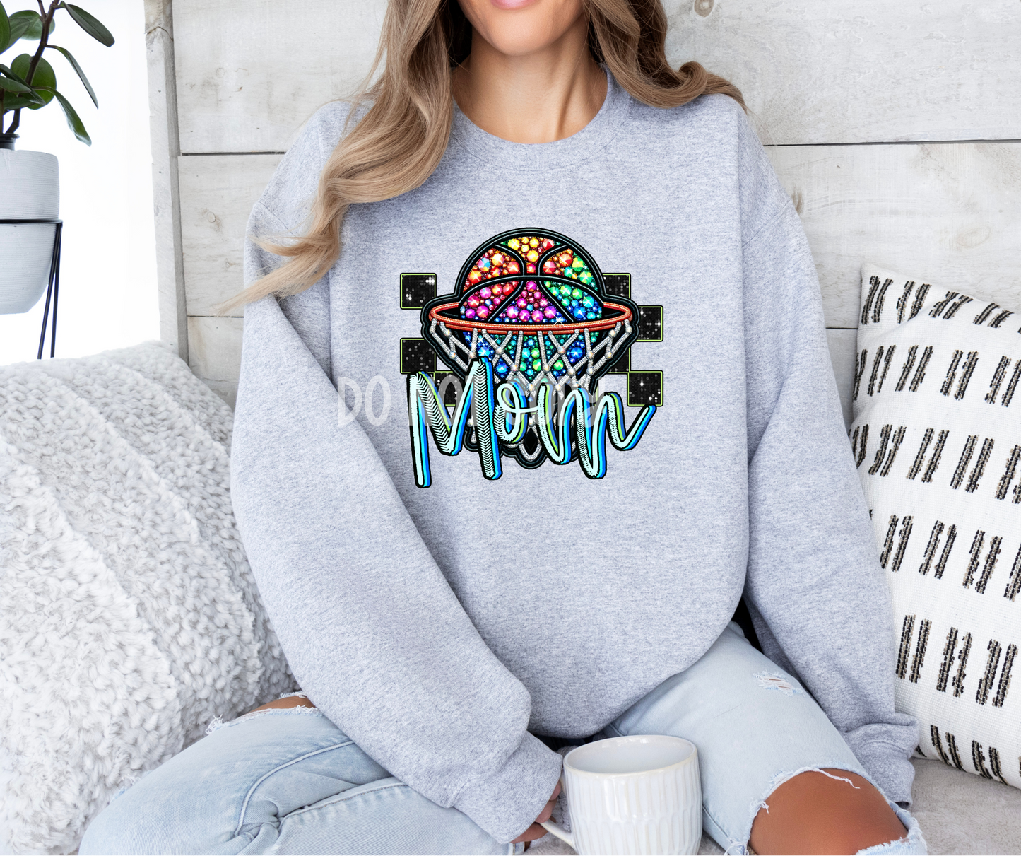 Basketball Mom Faux Embroidery-DTF