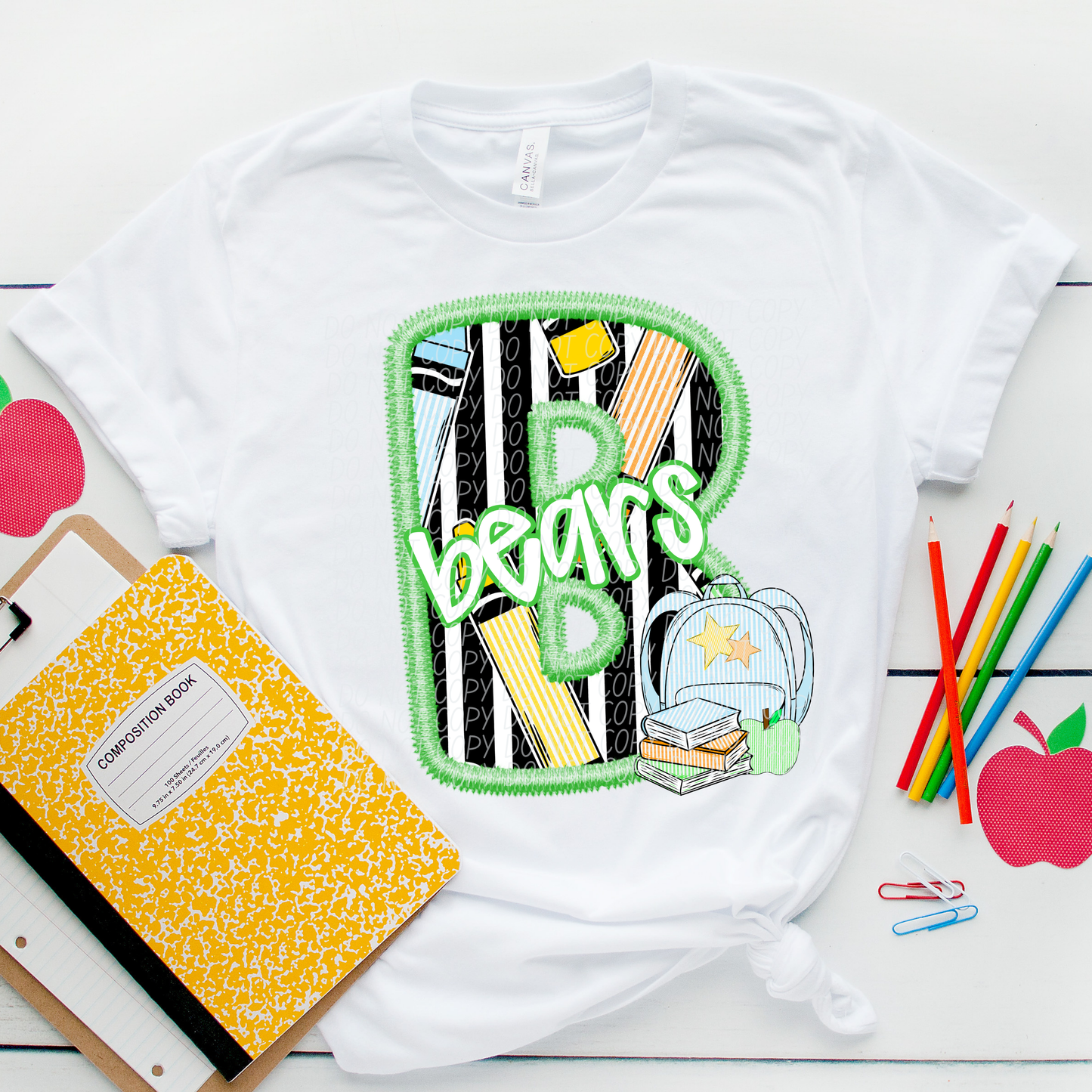 LETTER MASCOT GREEN (dropdown)-DTF&UV
