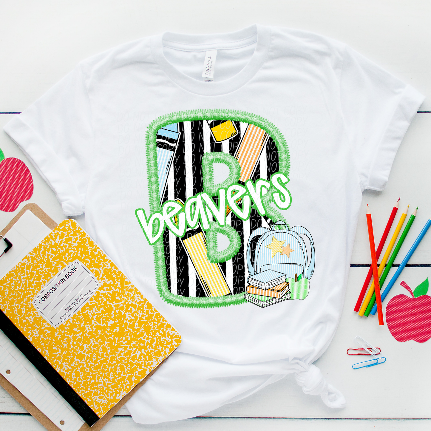 LETTER MASCOT GREEN (dropdown)-DTF&UV