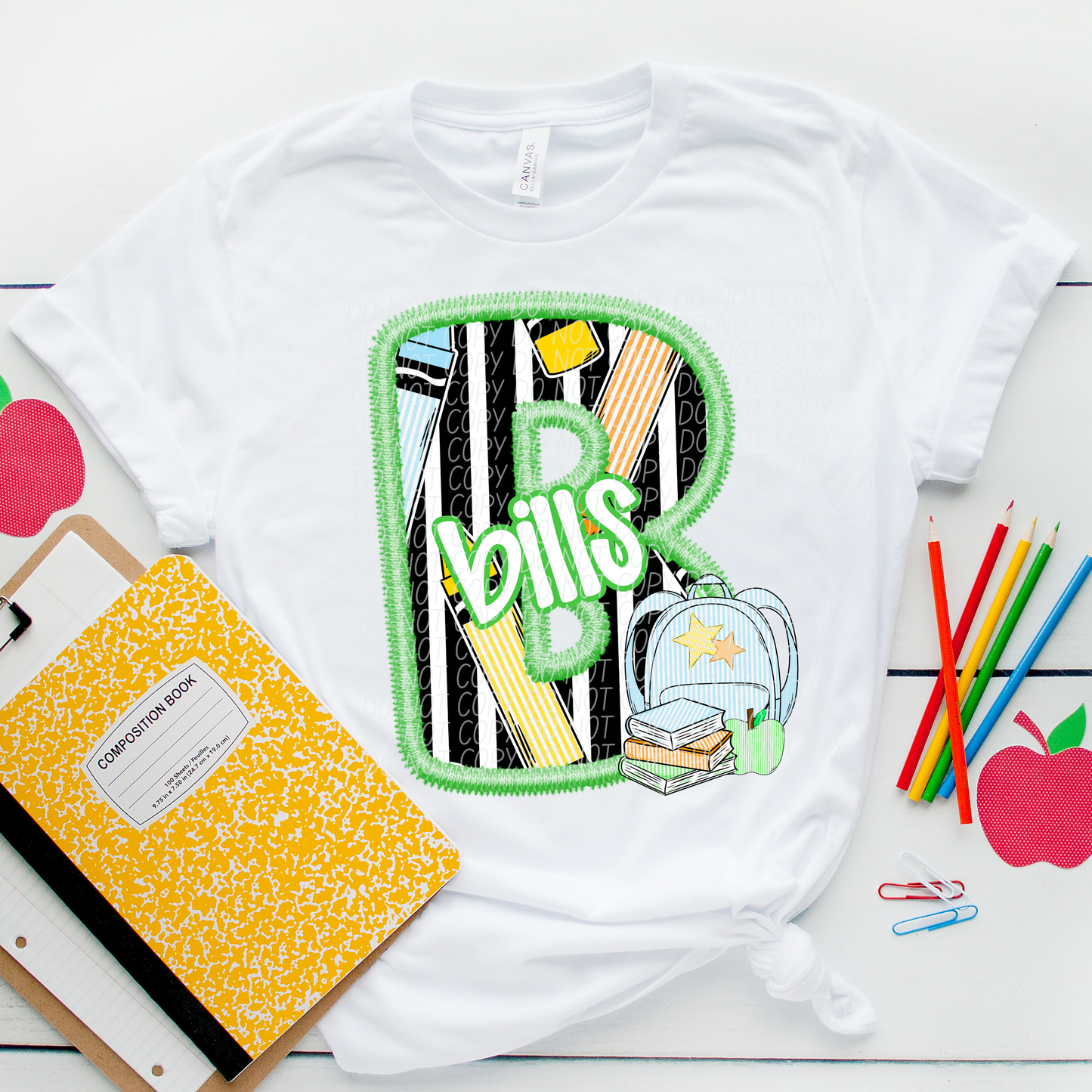LETTER MASCOT GREEN (dropdown)-DTF&UV